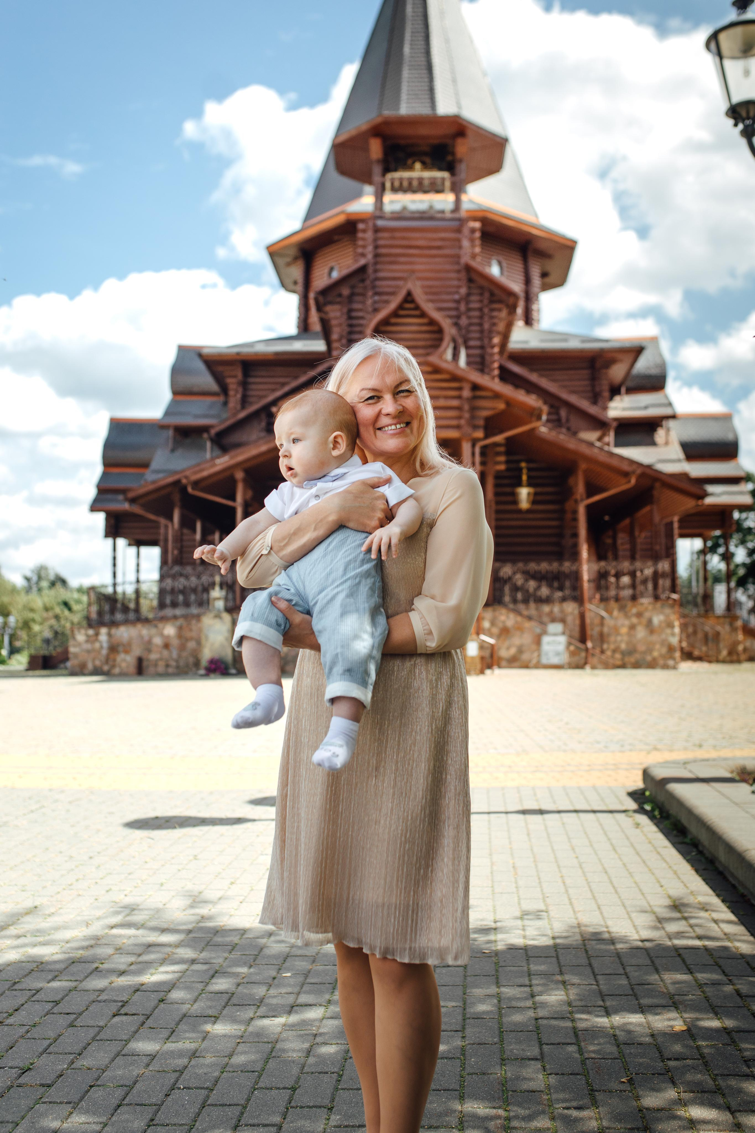 Таинство крещения Клима, храм Святой Троицы, август 2023