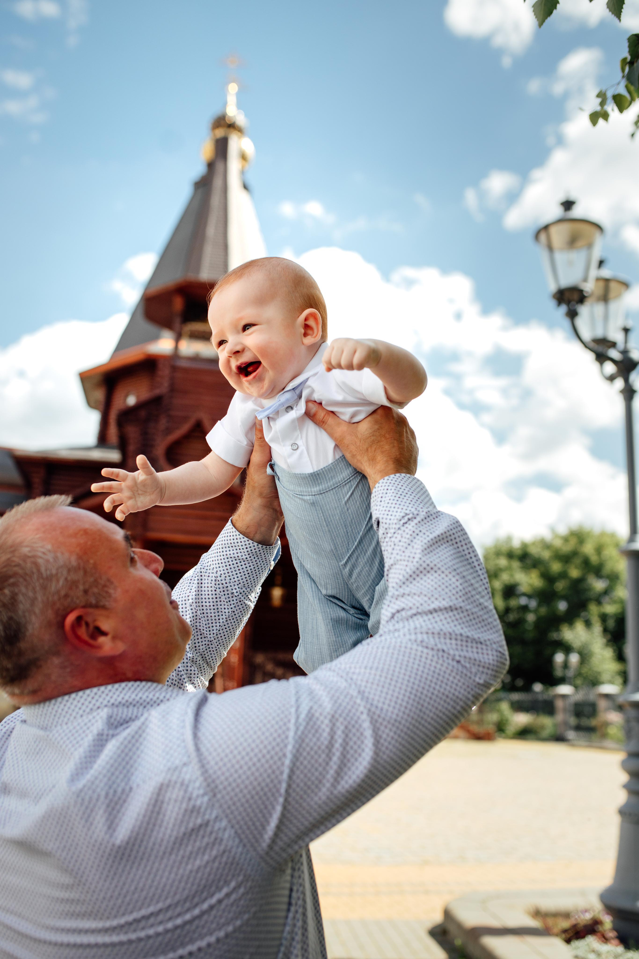 Таинство крещения Клима, храм Святой Троицы, август 2023