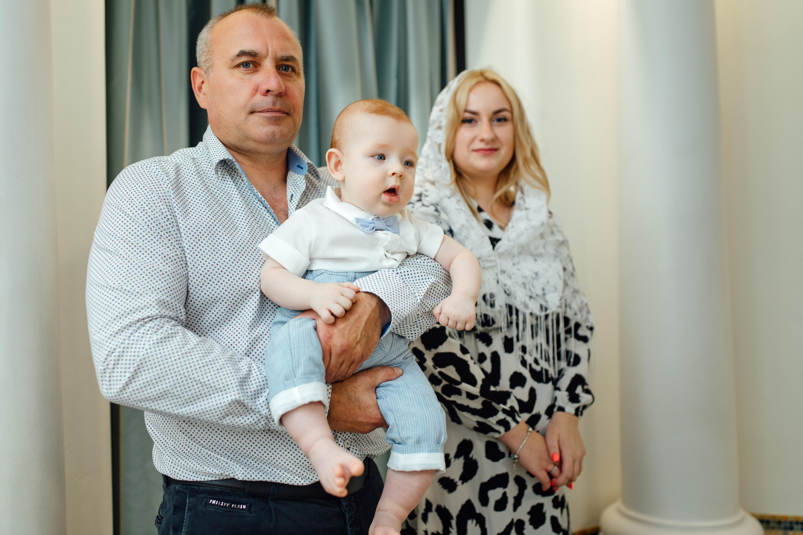 Таинство крещения Клима, храм Святой Троицы, август 2023