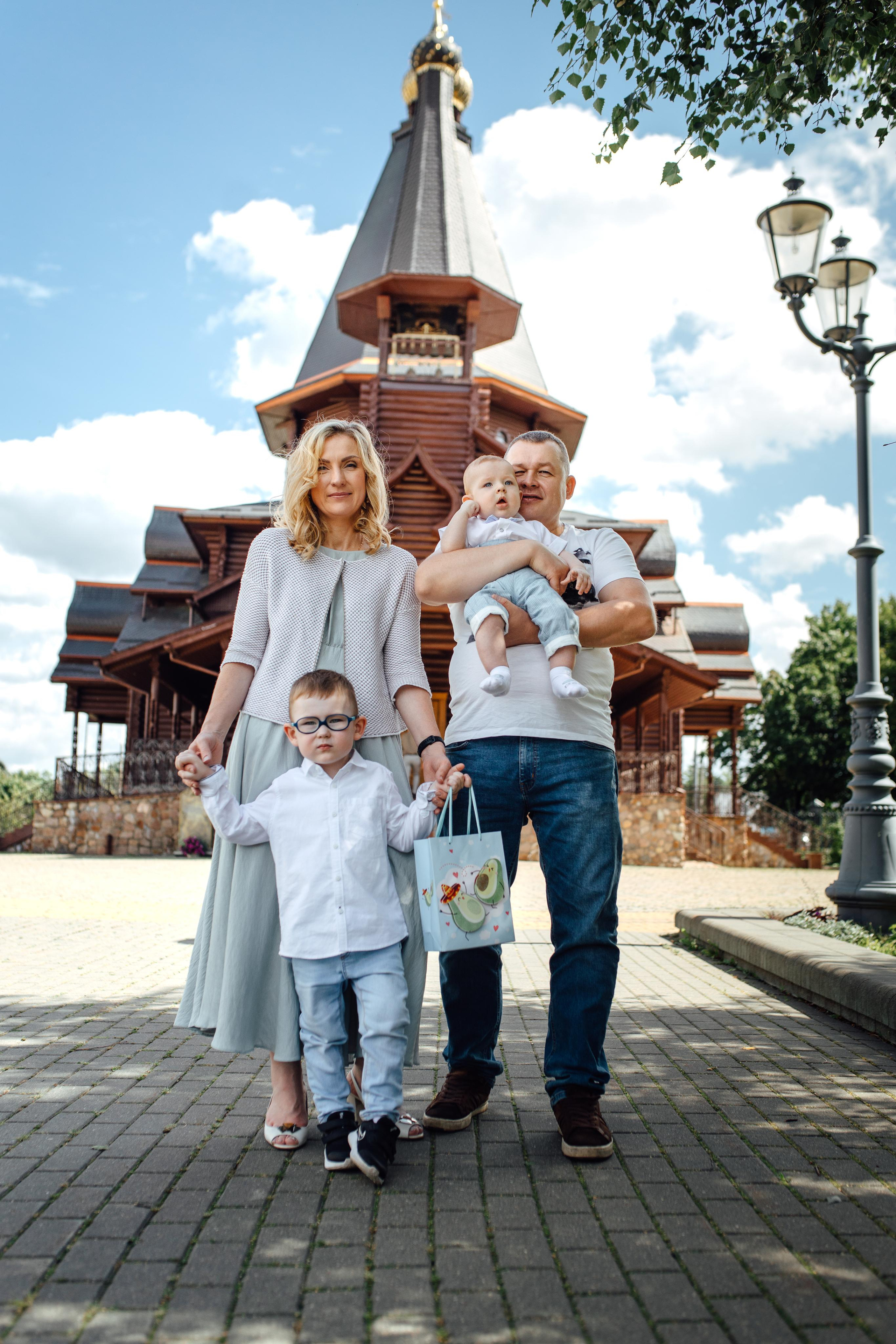 Таинство крещения Клима, храм Святой Троицы, август 2023