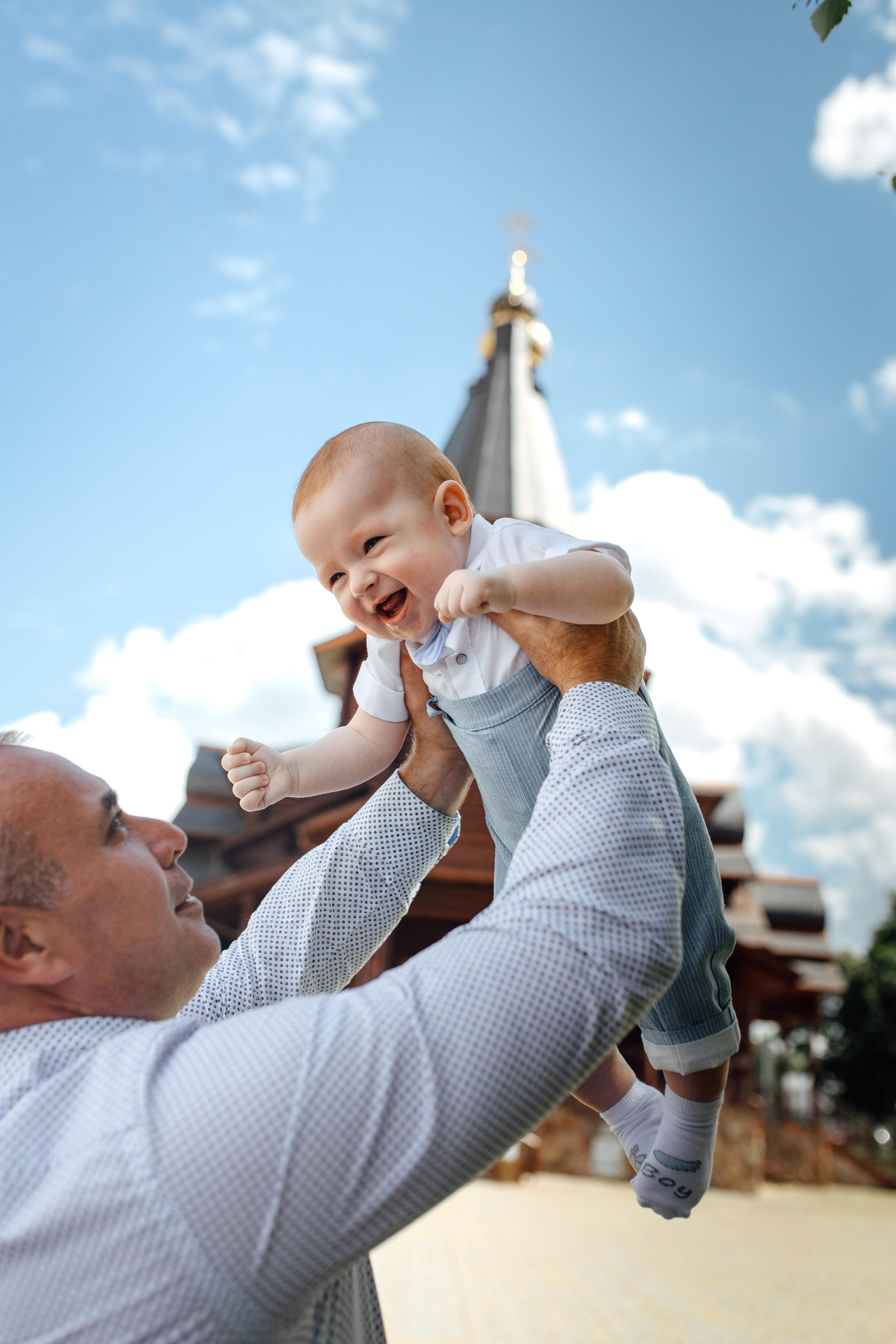 Таинство крещения Клима, храм Святой Троицы, август 2023