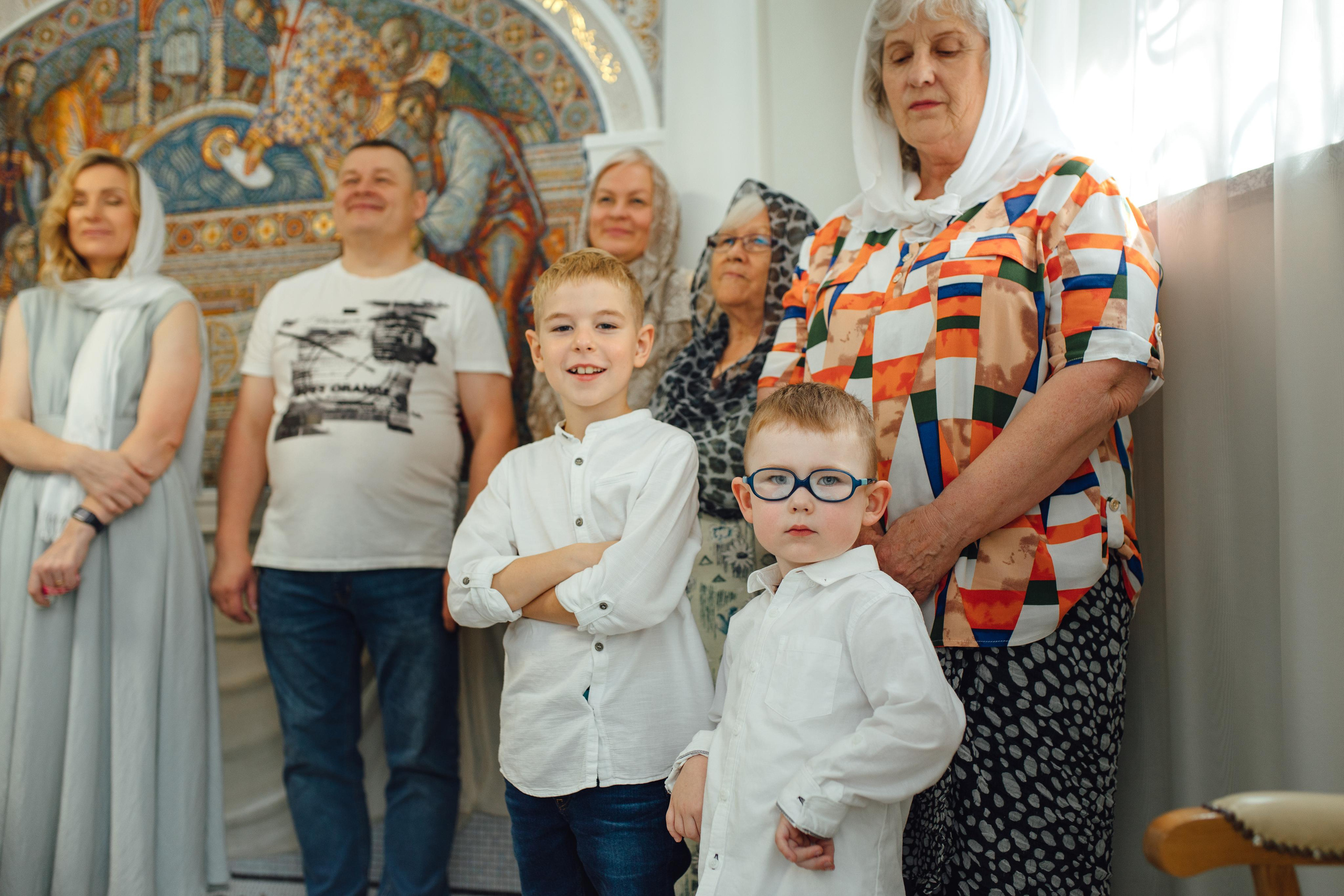 Таинство крещения Клима, храм Святой Троицы, август 2023