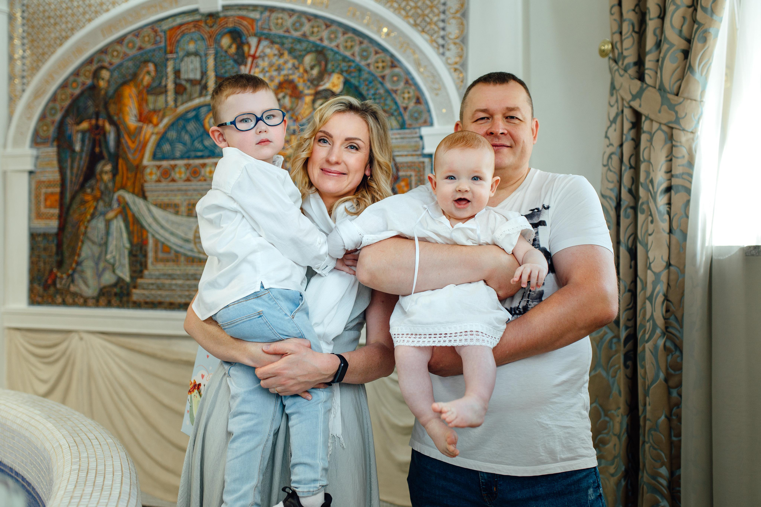 Таинство крещения Клима, храм Святой Троицы, август 2023