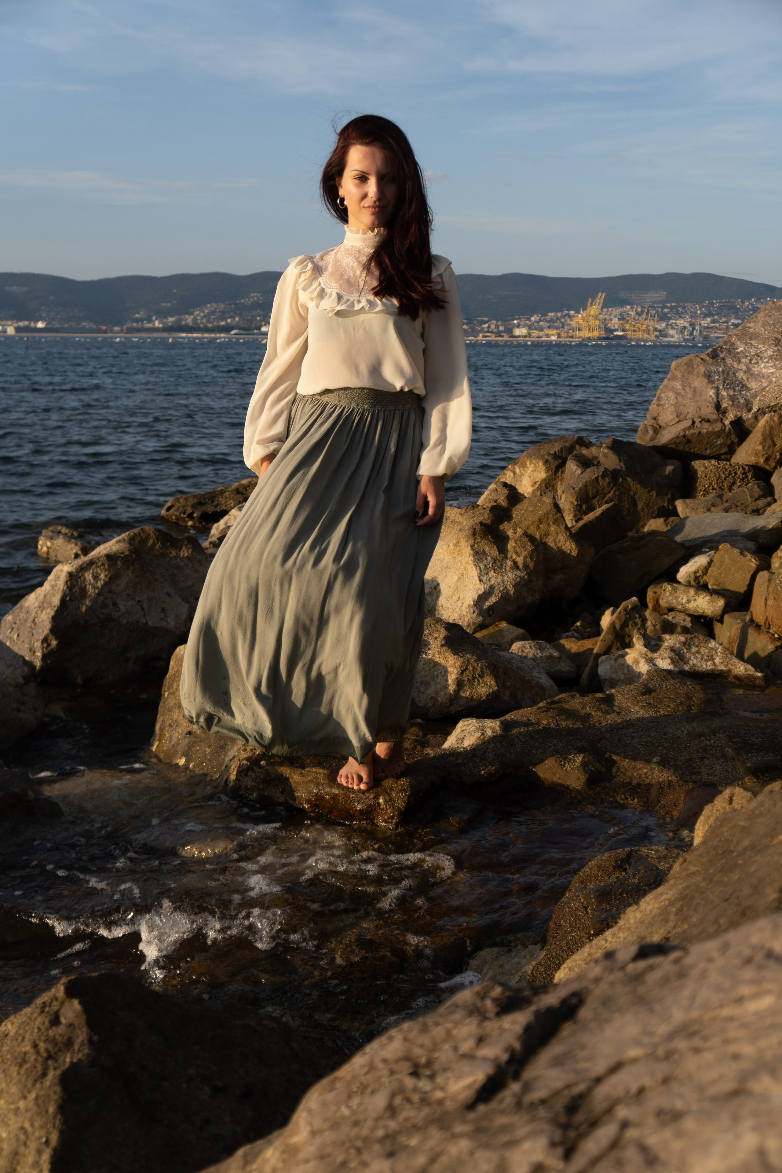 Foto shooting al mare. Fotografo Alina Imanbaeva Trieste e FVG