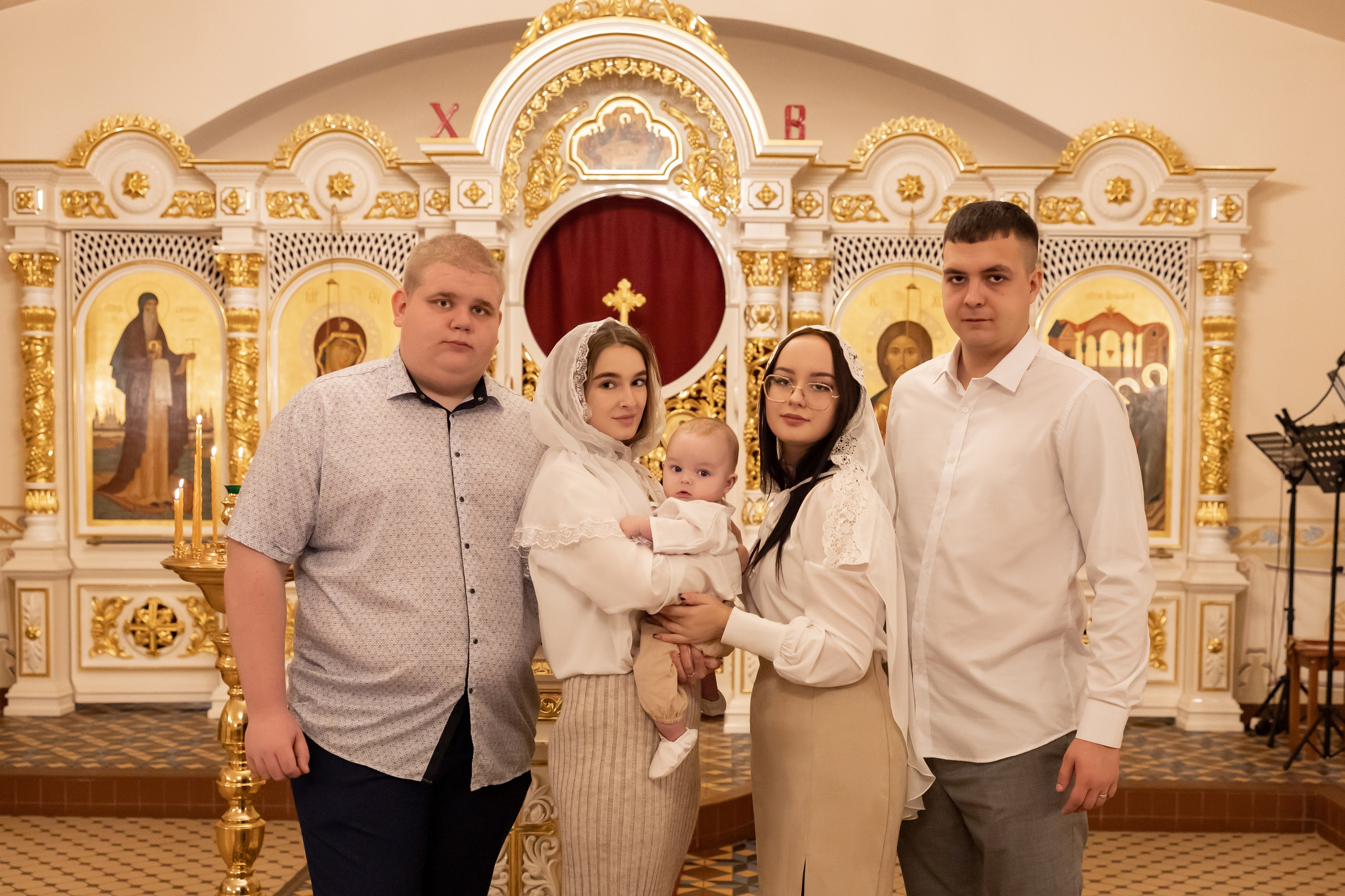 Крещение в Храме Покрова Пресвятой Богородицы. Семейный фотограф в Рязани и Рязанской области