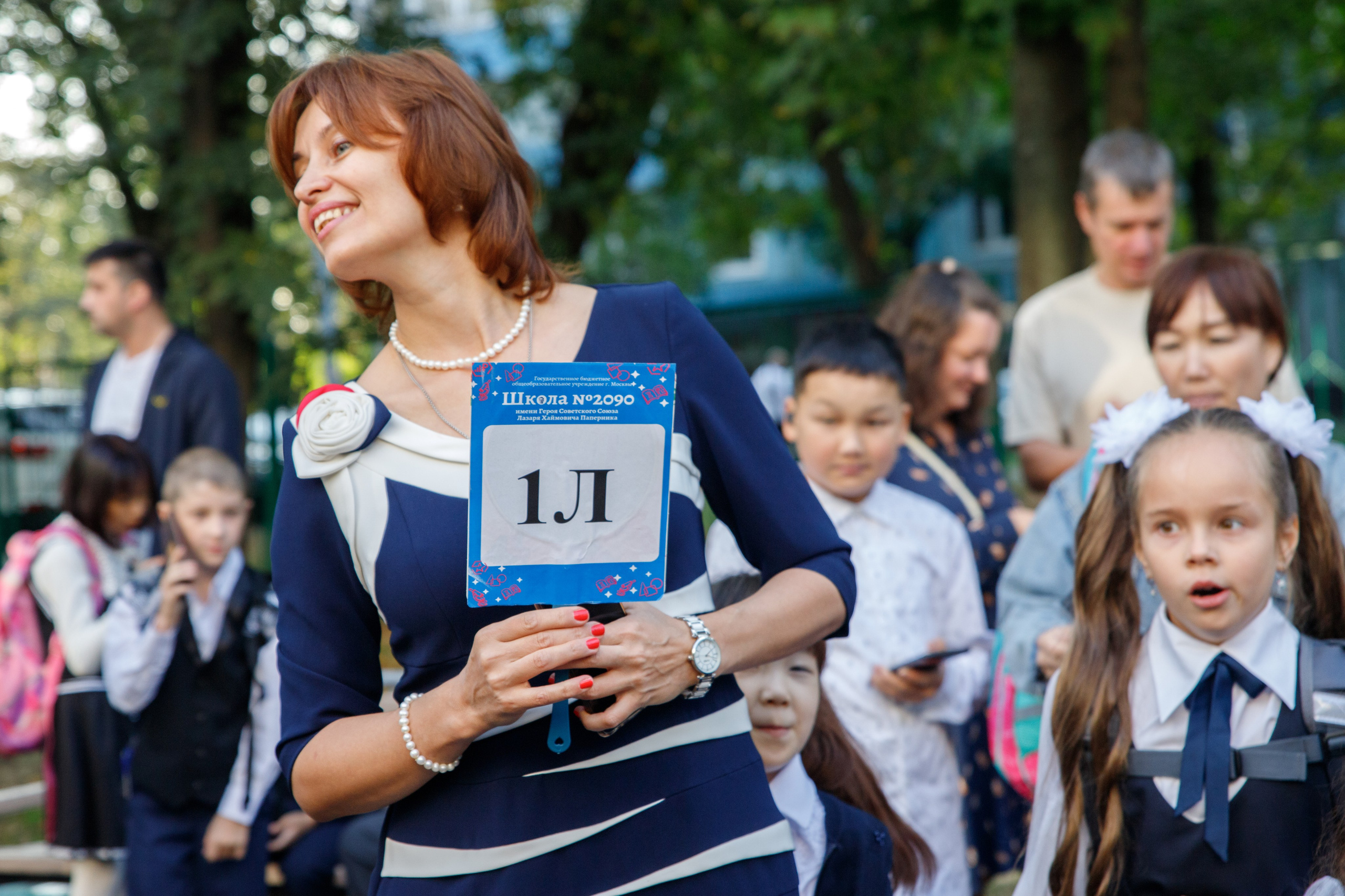 Репортажная съемка первого сентября для первоклассников. Семейный и школьный фотограф в Москве Анна Ткач