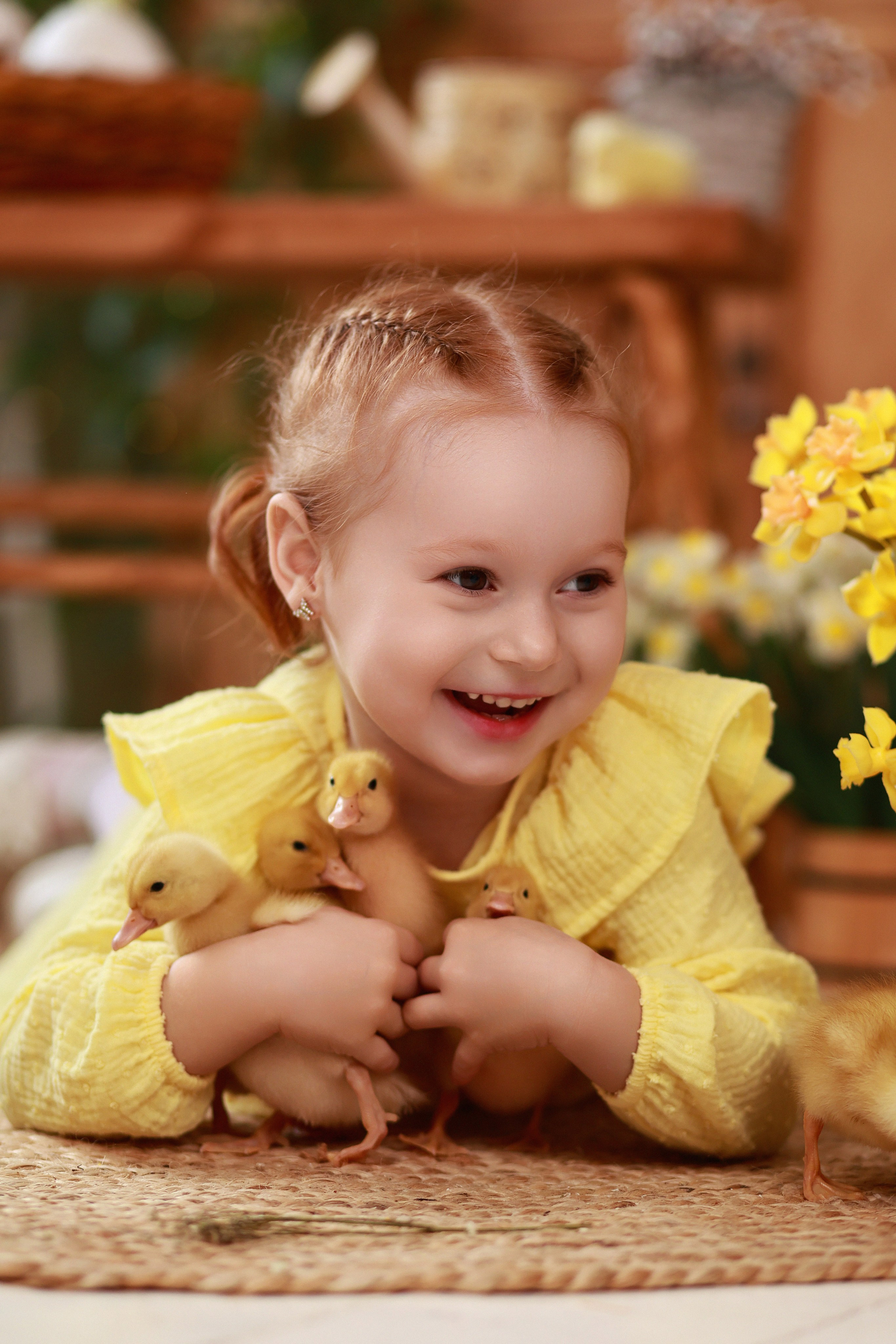 «Светлая Пасха» с утятами. Детский семейный фотограф Краснодар