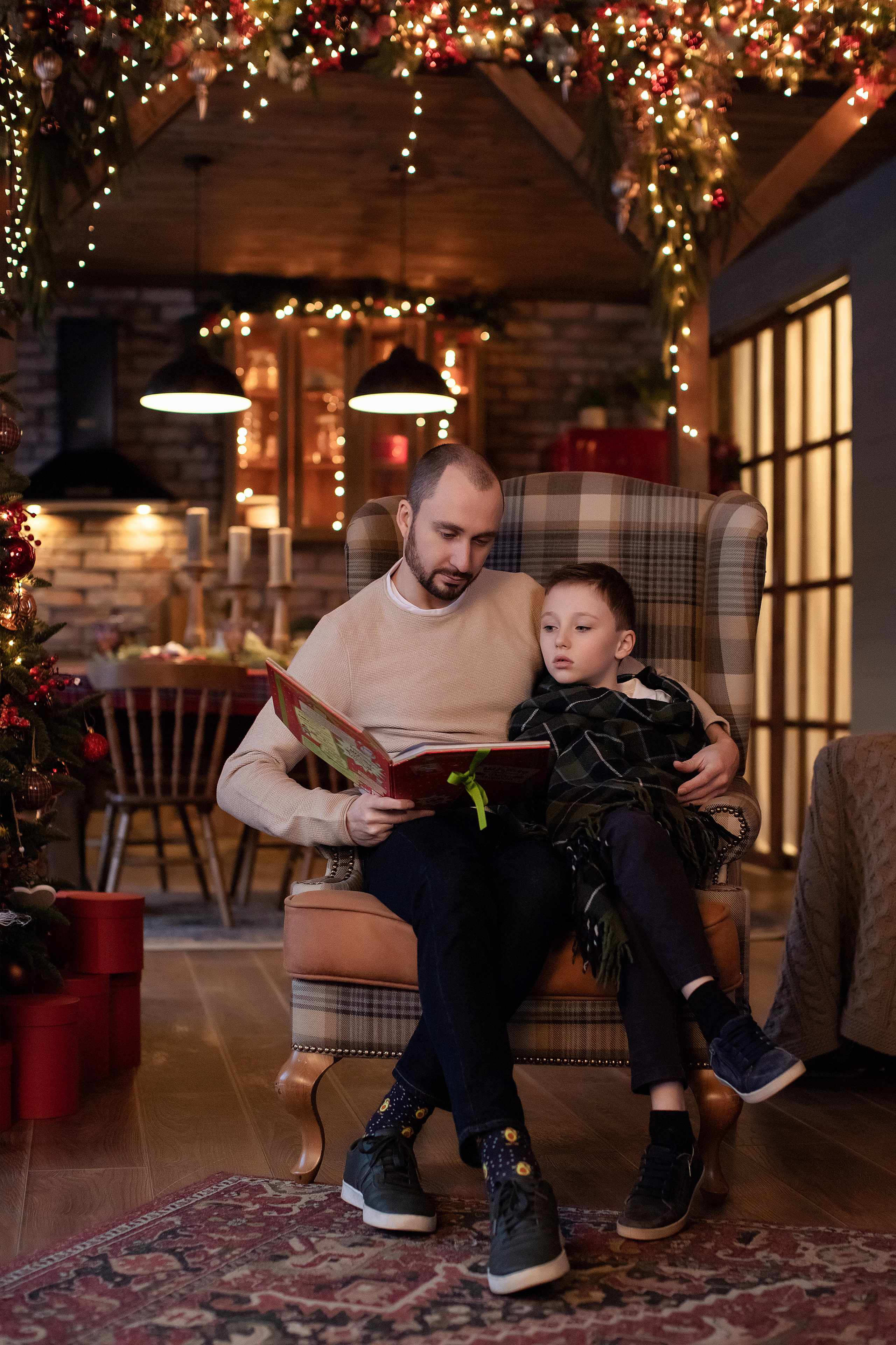Семья Анны и Михаила. Новогодняя история. Фотограф в Москве. Елизавета Косицына