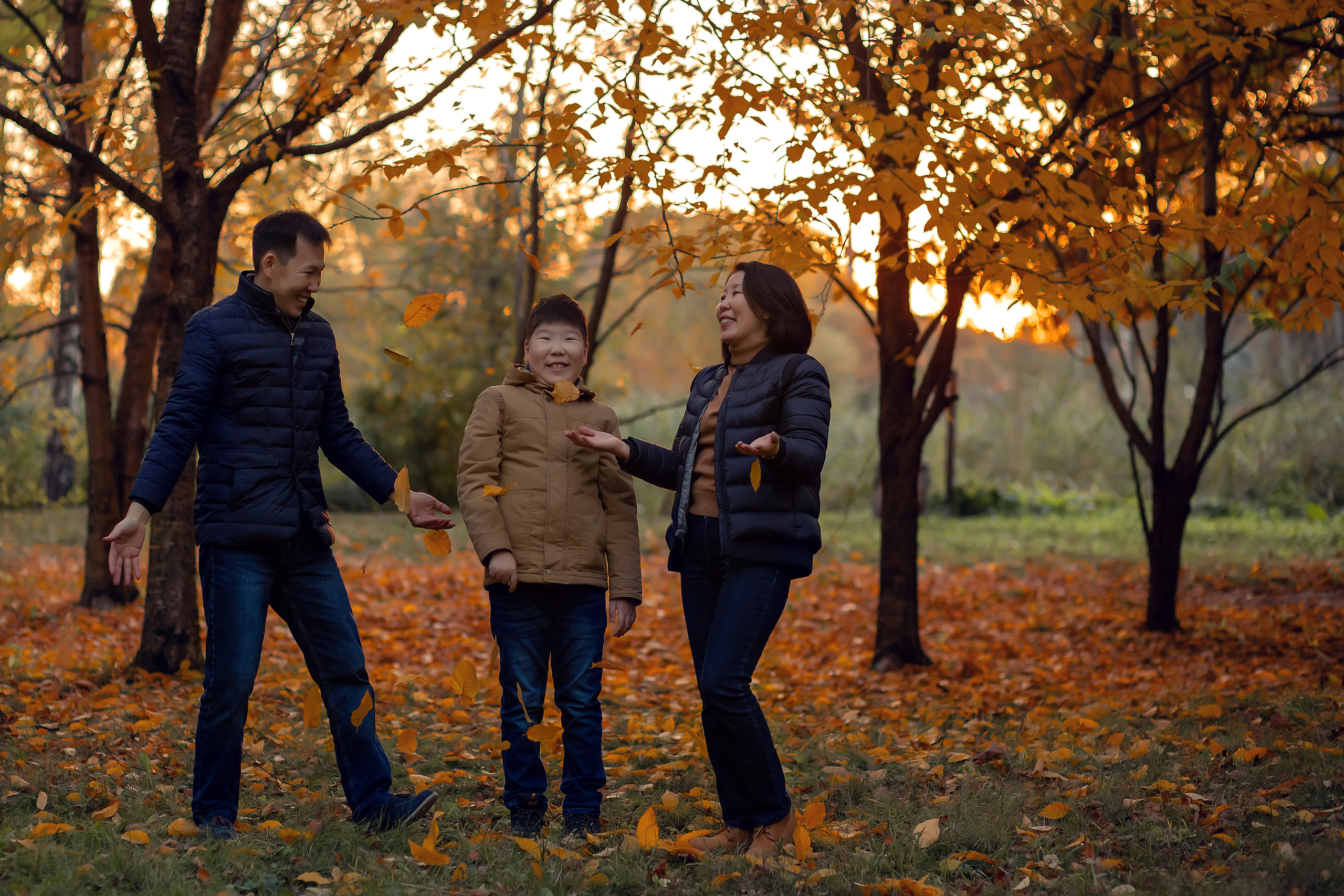 Баира, Зорик и Саша. Осенняя прогулка. Фотограф в Москве. Елизавета Косицына