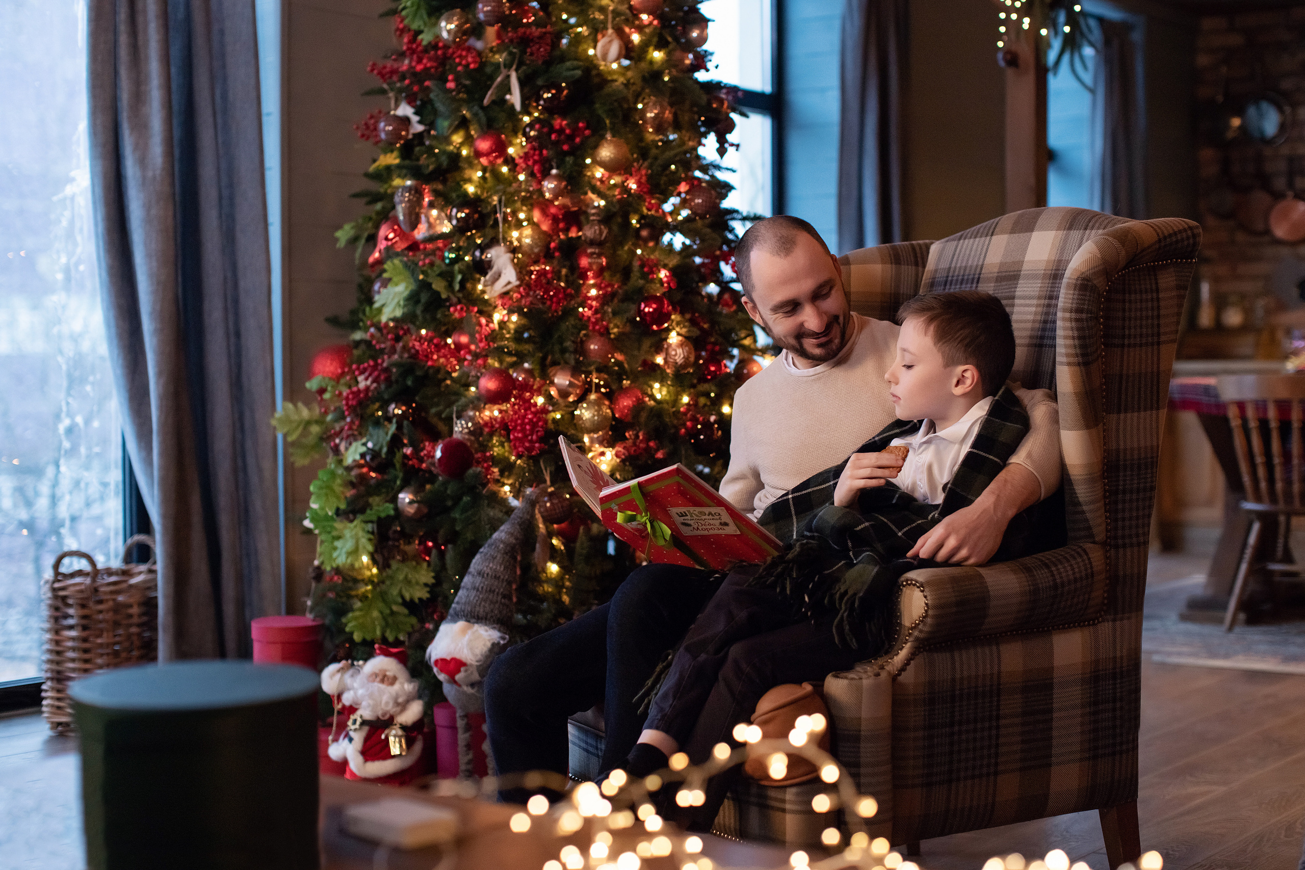 Семья Анны и Михаила. Новогодняя история. Фотограф в Москве. Елизавета Косицына