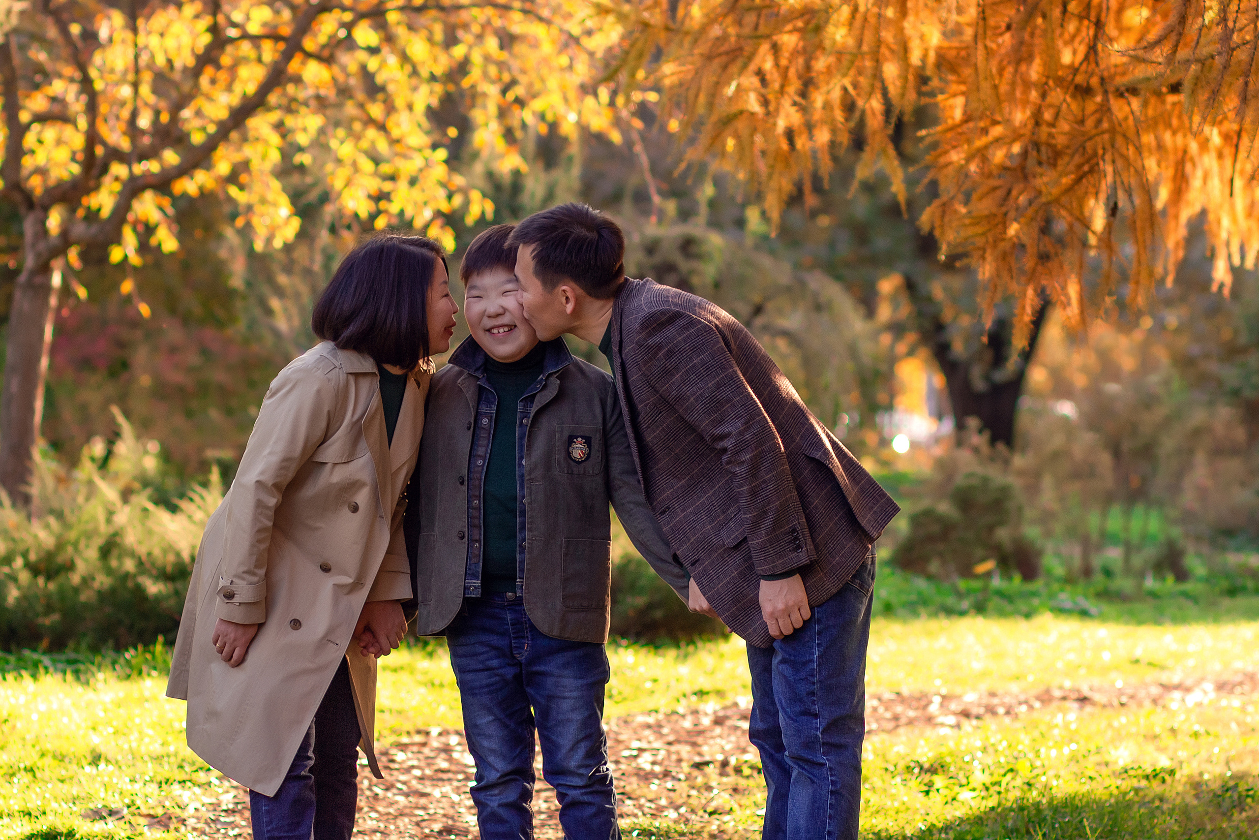 Баира, Зорик и Саша. Осенняя прогулка. Фотограф в Москве. Елизавета Косицына