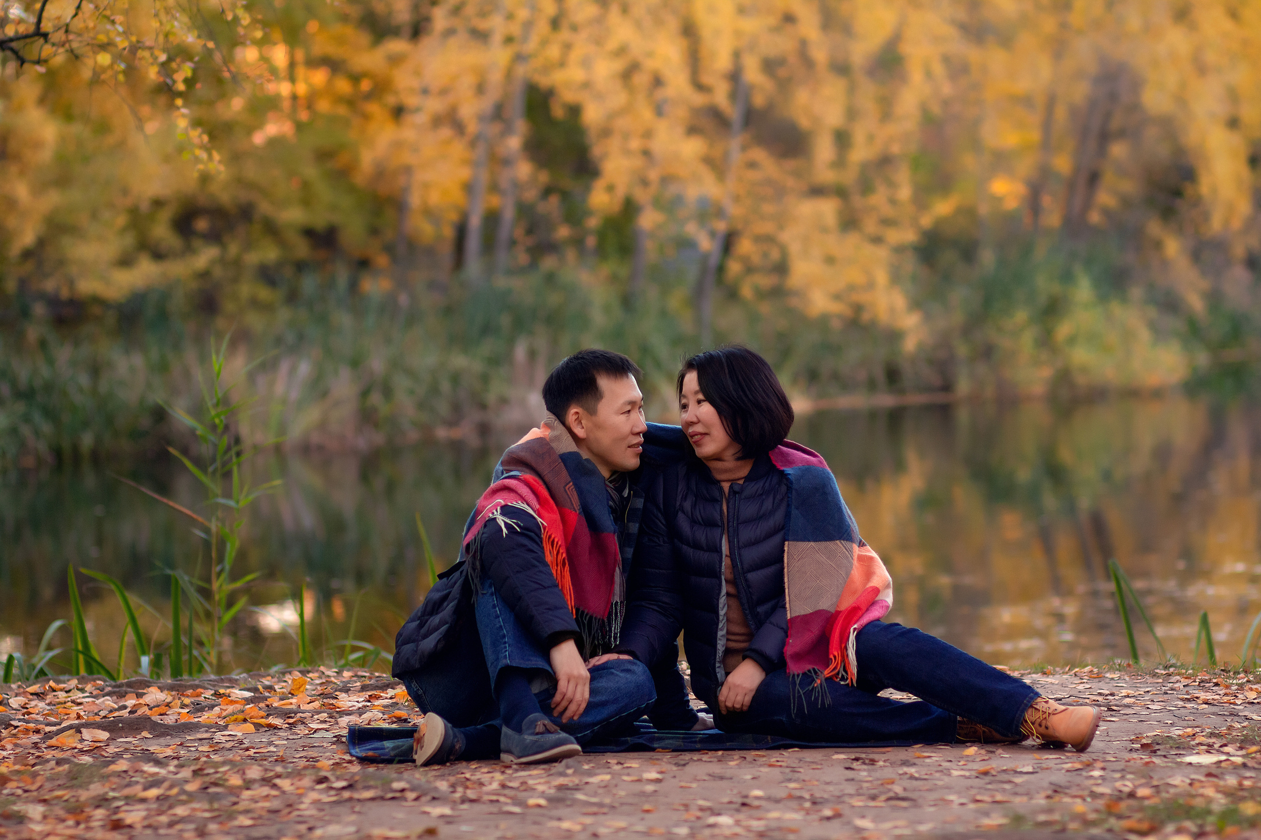 Баира, Зорик и Саша. Осенняя прогулка. Фотограф в Москве. Елизавета Косицына
