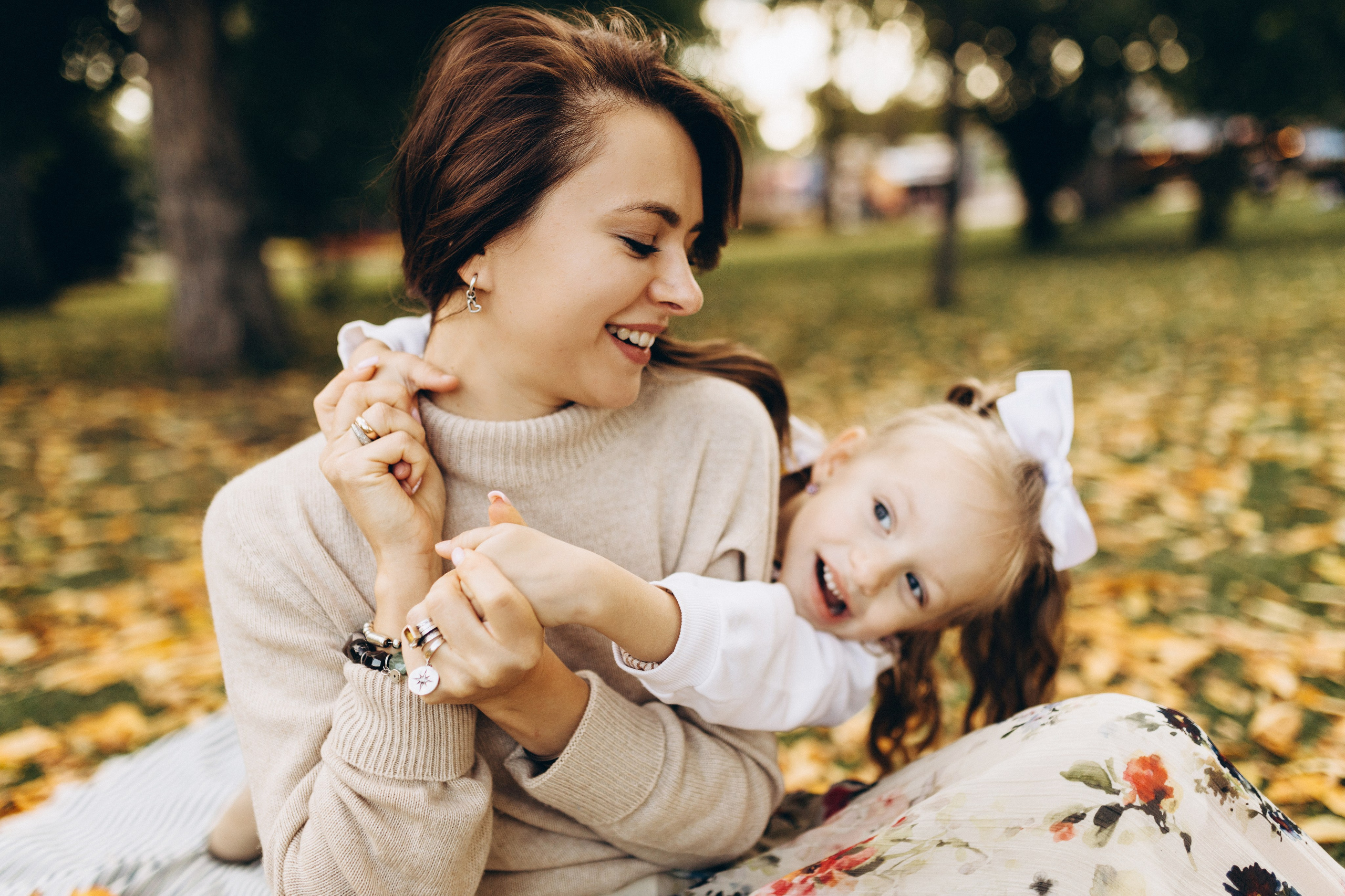 Семейная фотосессия в осеннем парке. Семейный фотограф в Самаре Елена Ефимова