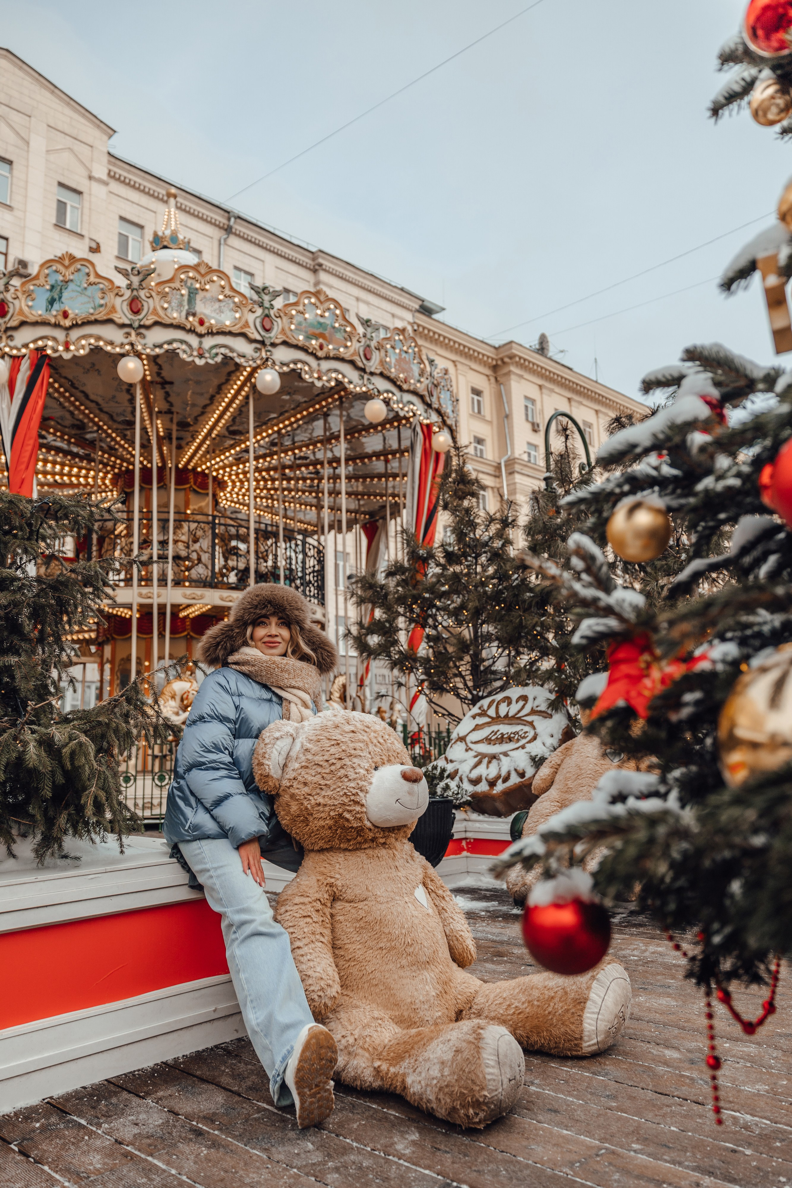 Новогодняя фотосессия на карусели