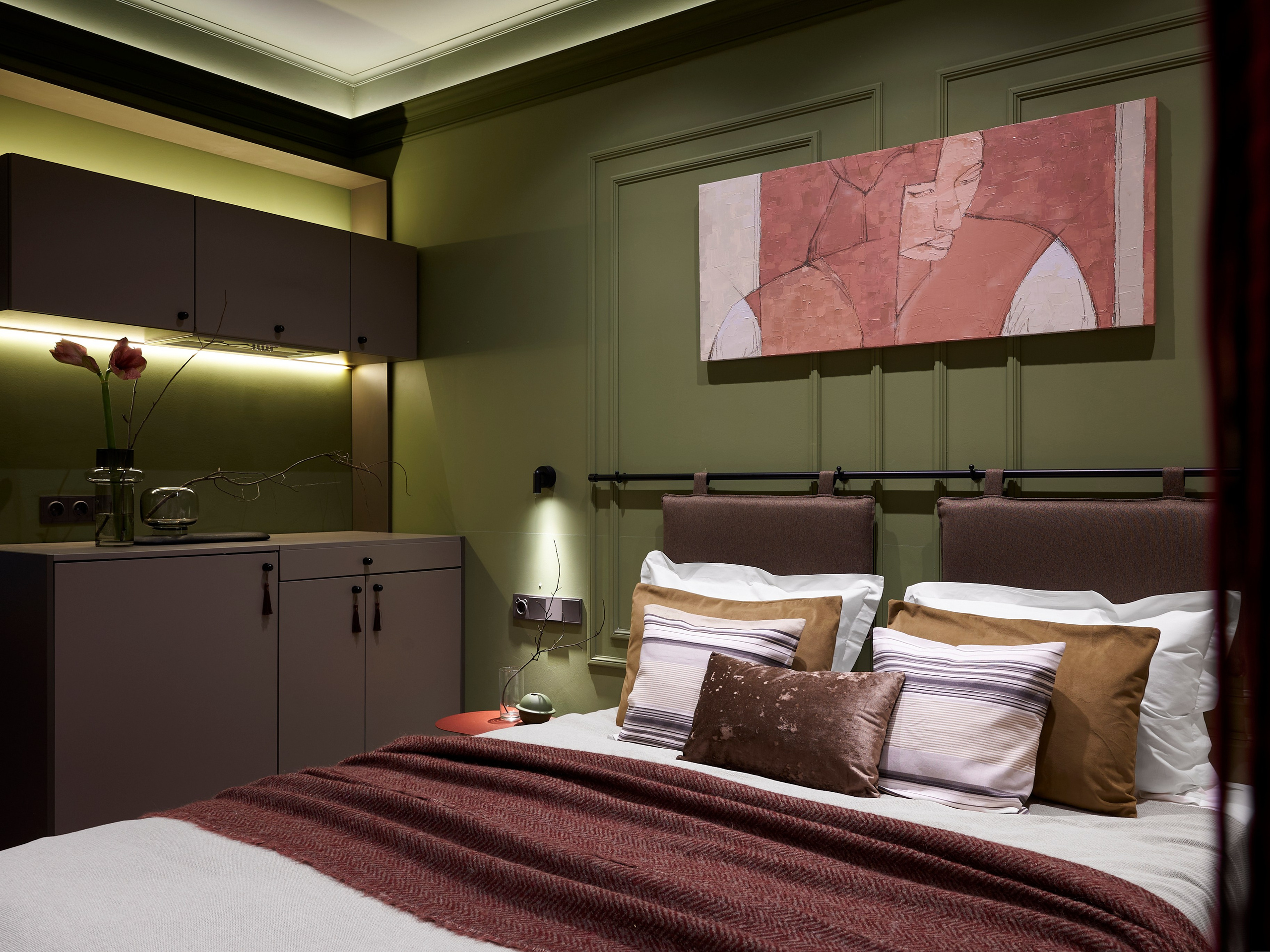 GREEN ROOM для отеля 4* в Москве. Дизайнер интерьера ЛОСКУТОВА ЕКАТЕРИНА в г. Санкт-Петербург