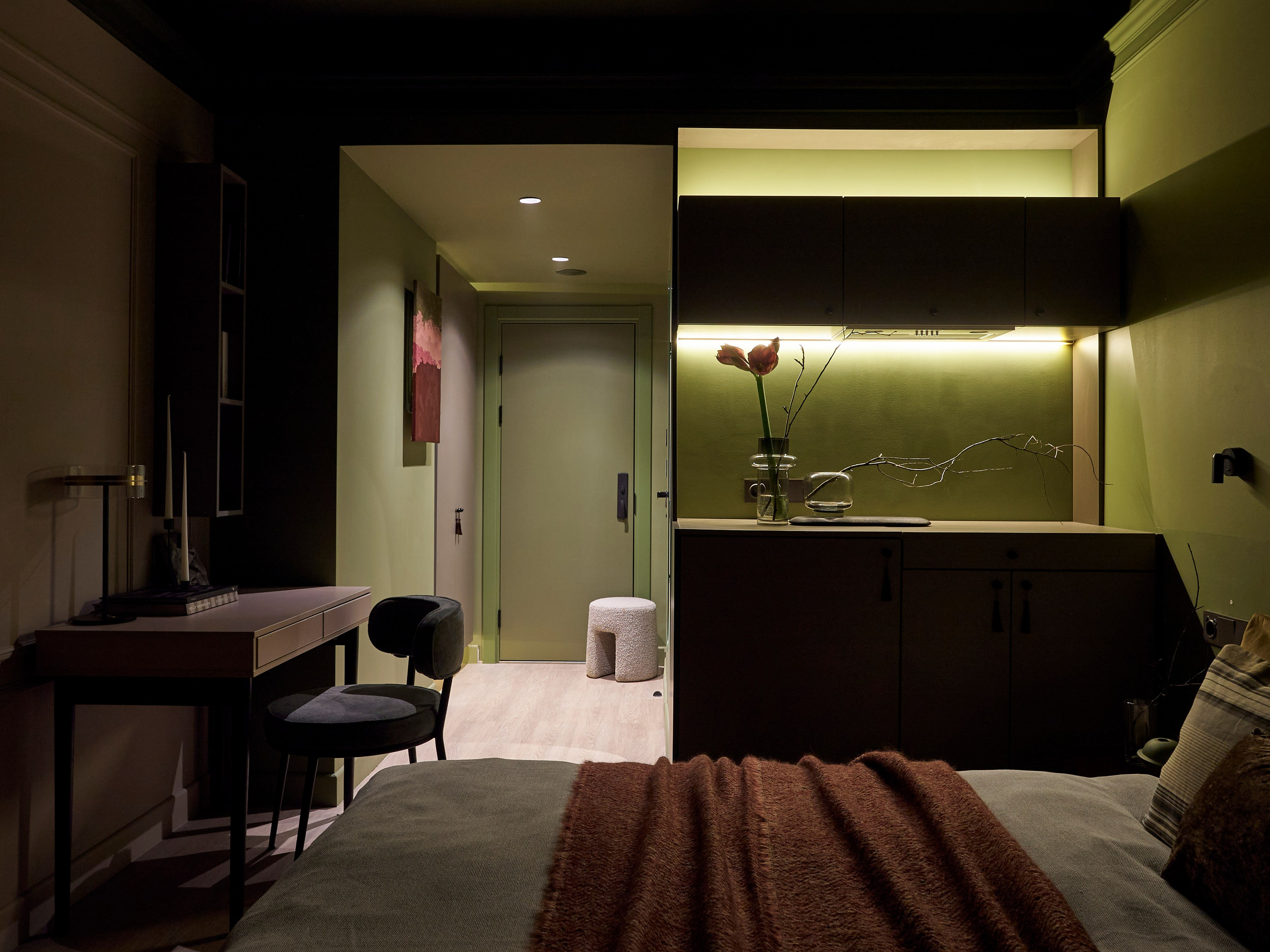 GREEN ROOM для отеля 4* в Москве. Дизайнер интерьера ЛОСКУТОВА ЕКАТЕРИНА в г. Санкт-Петербург