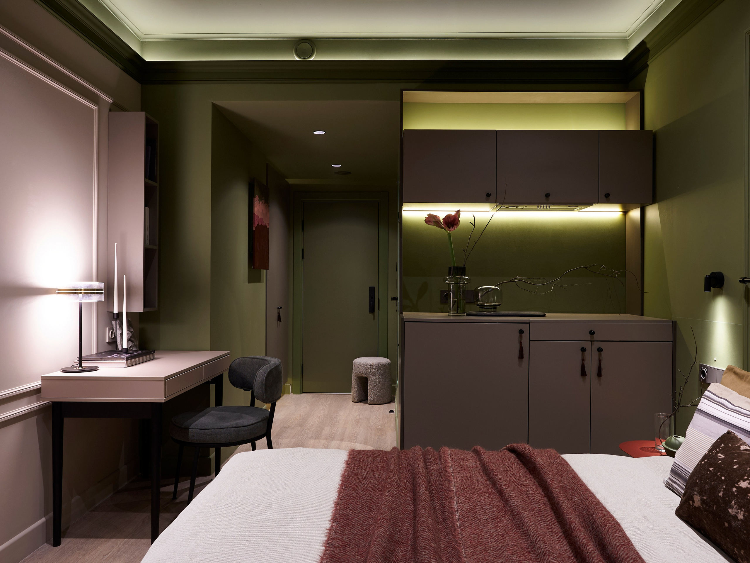 GREEN ROOM для отеля 4* в Москве. Дизайнер интерьера ЛОСКУТОВА ЕКАТЕРИНА в г. Санкт-Петербург