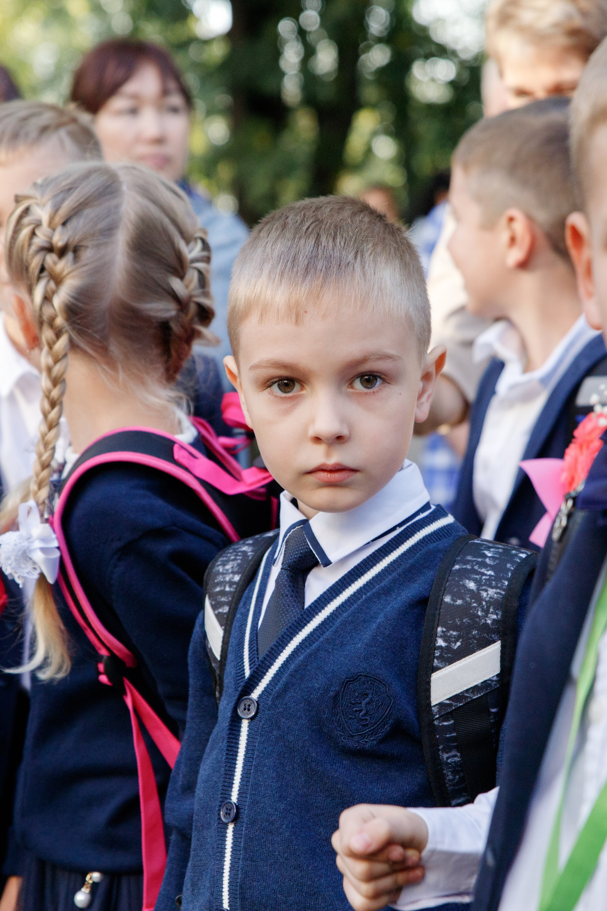 Репортажная съемка первого сентября для первоклассников. Семейный и школьный фотограф в Москве Анна Ткач