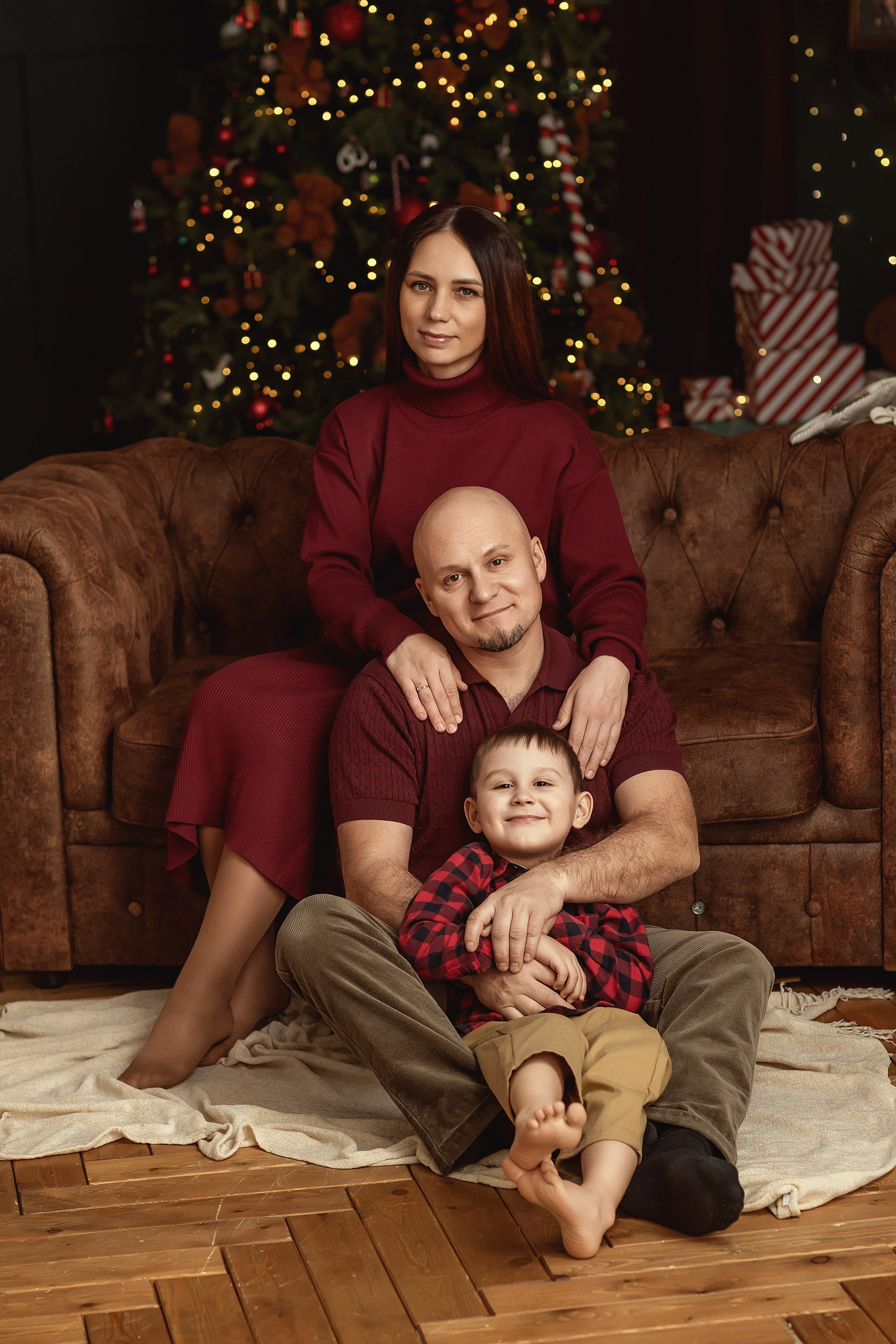 Семейная новогодняя фотосессия. Детский и семейный фотограф Елена Воропаева