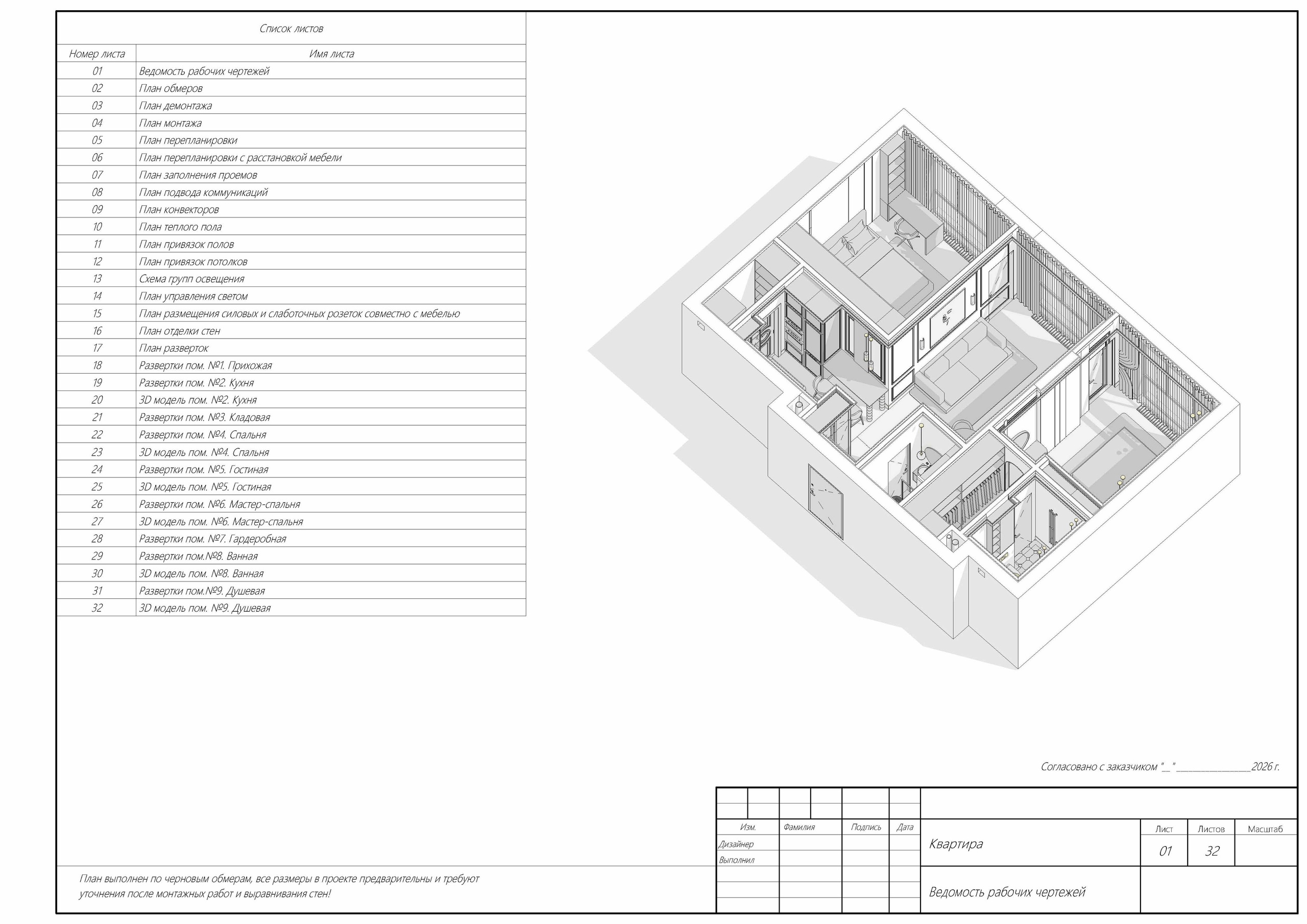 2-х комнатная квартира. Проектная команда из Москвы и Санкт-Петербурга Васильев Степан
