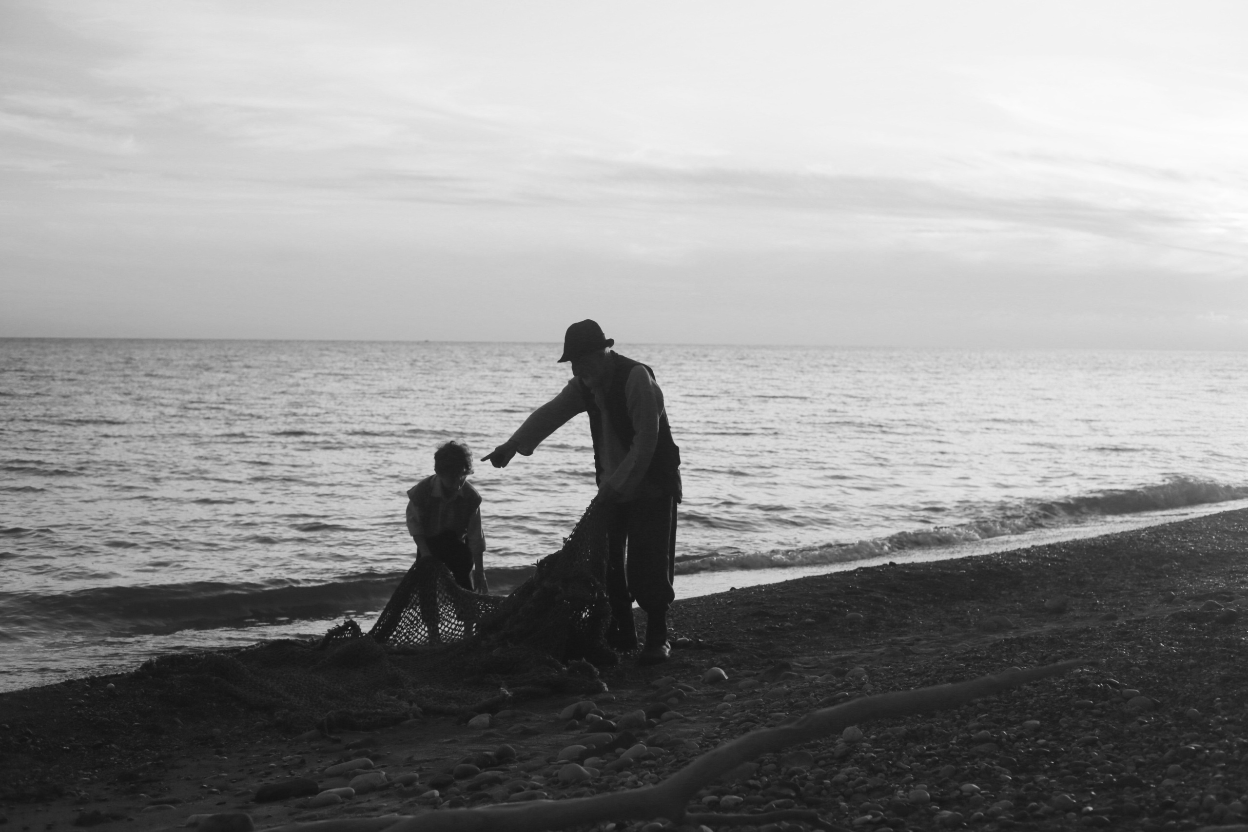 Кинематографическая съемка. Старик и дети. Ekaterina Beridze