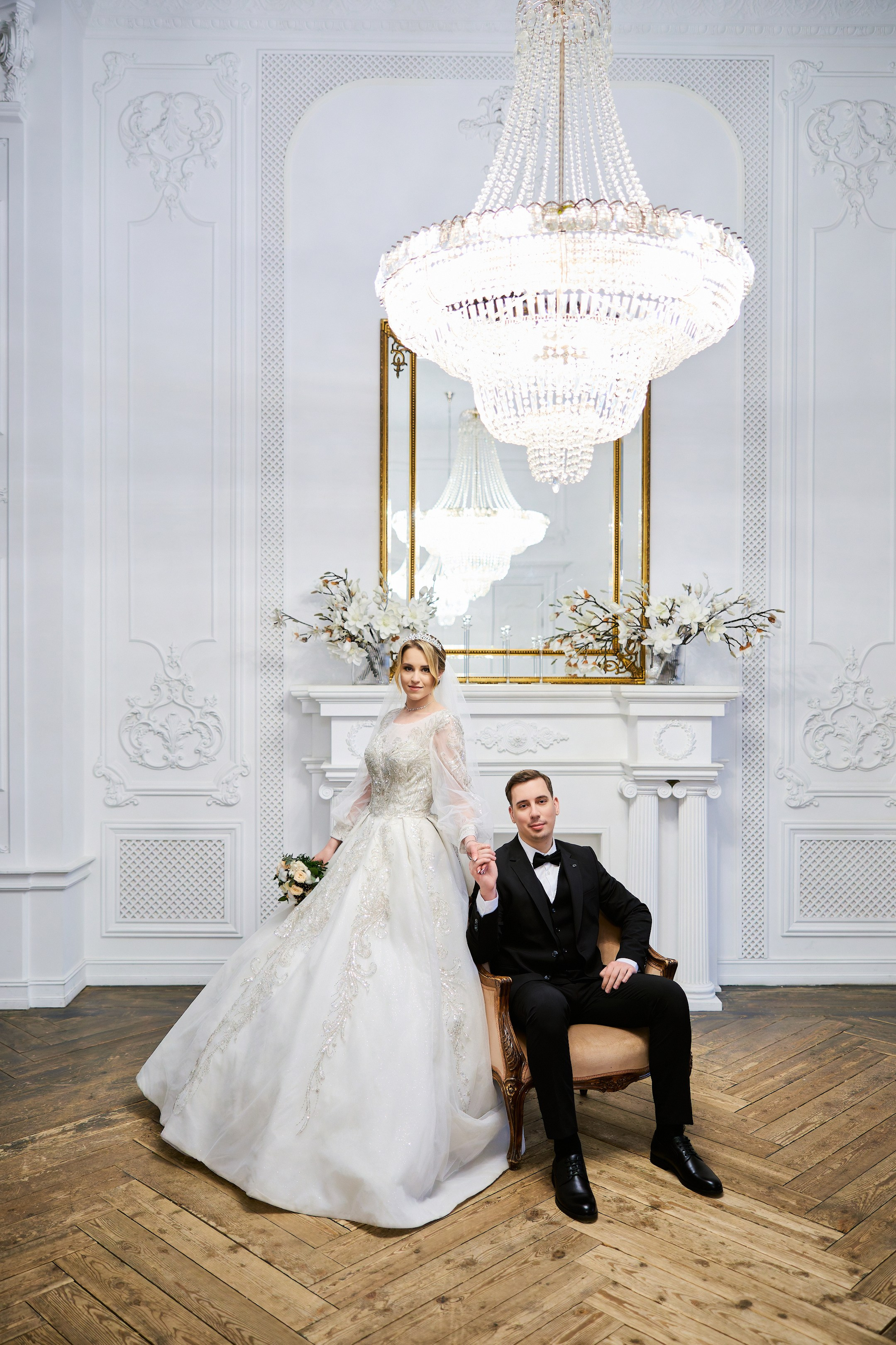 Свадебная фотосессия в студии. Свадебный фотограф Сергей Колбинский