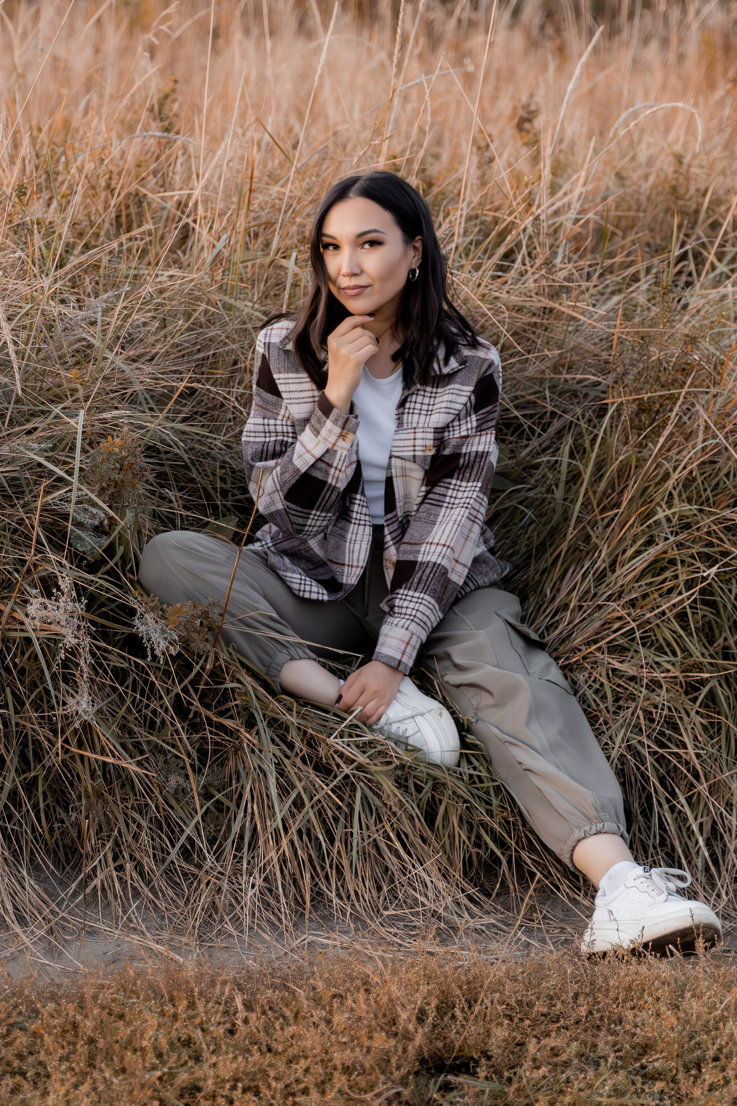 Анара и сынок на природе