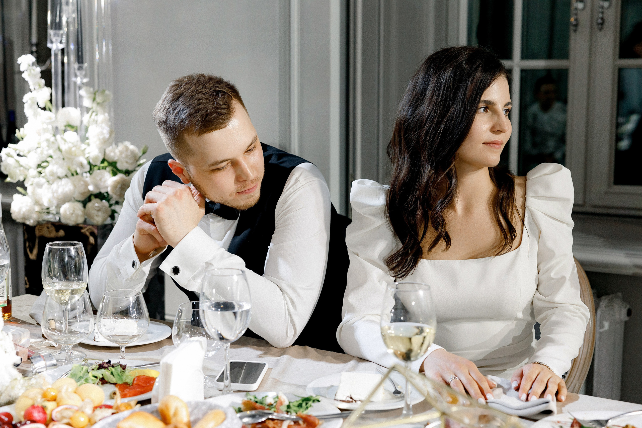 Свадебный ужин в Ресторане Michel на Красной Пресне. Свадебный фотограф в Москве и Санкт-Петербурге Денис Ходюков