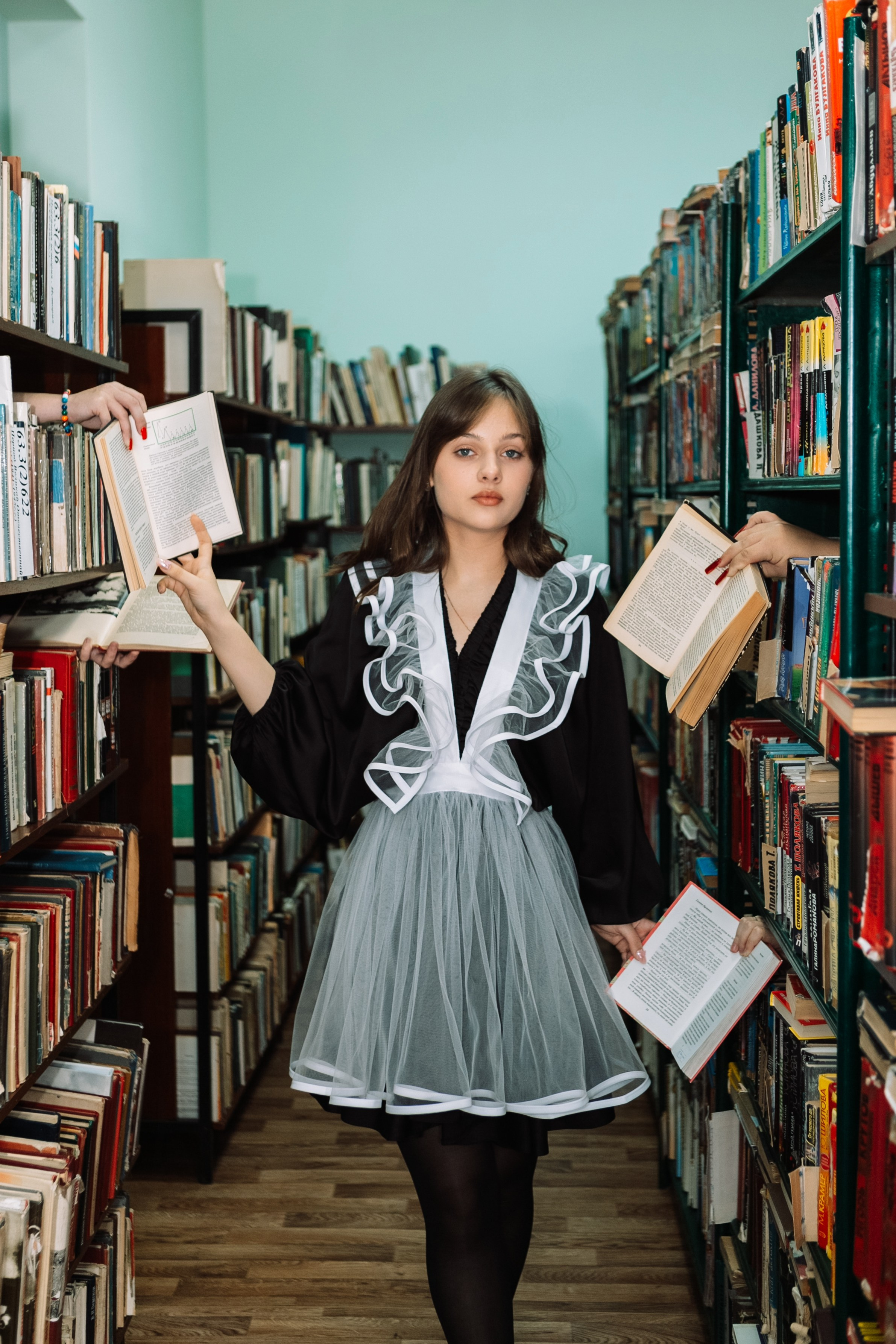 Съемка в библиотеке. Выпускные альбомы Воронеж от Веры Соколовой