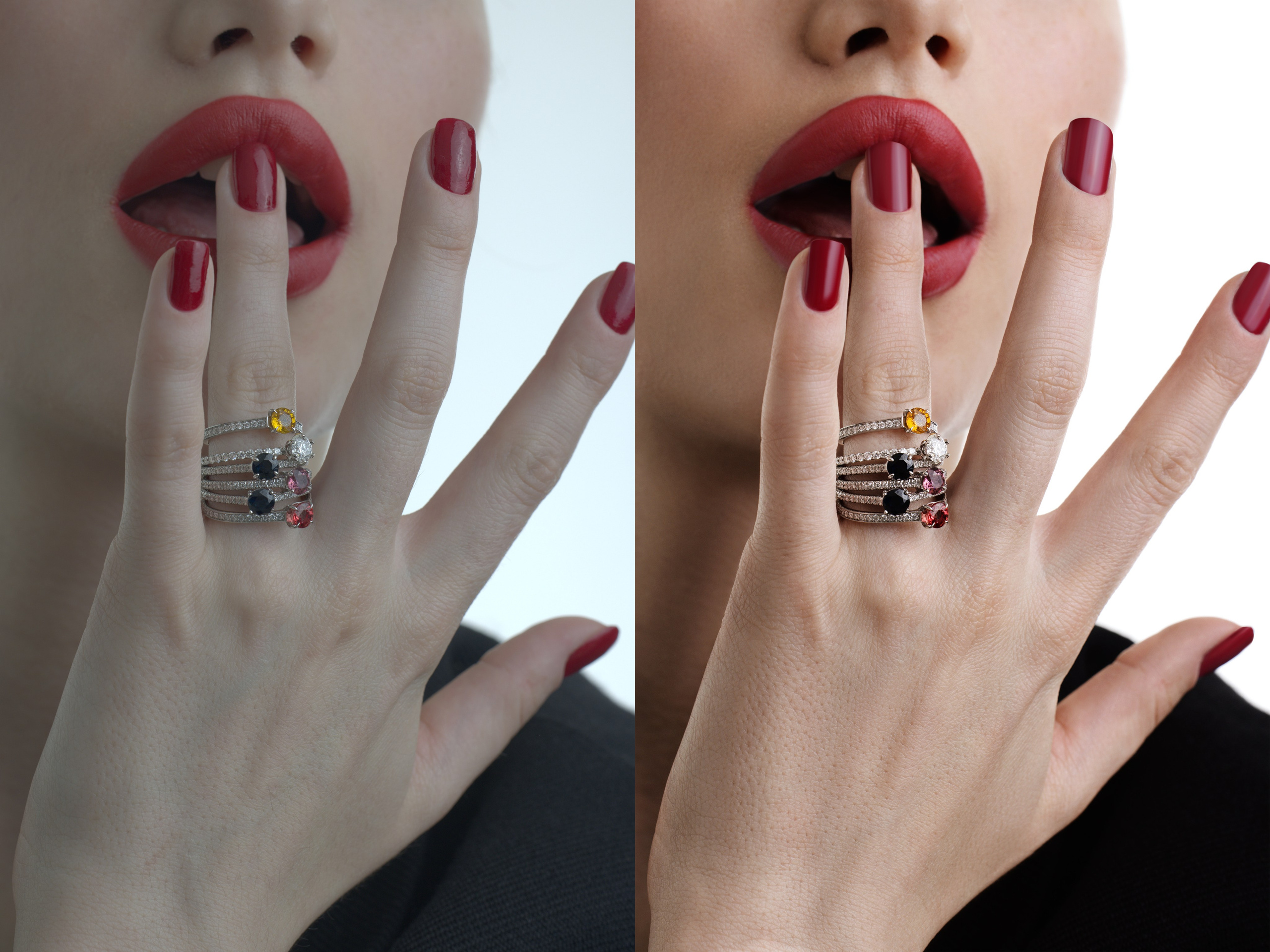 Ювелирная ретушь колец из натуральных камней и бижутерии | Студия SVITHART