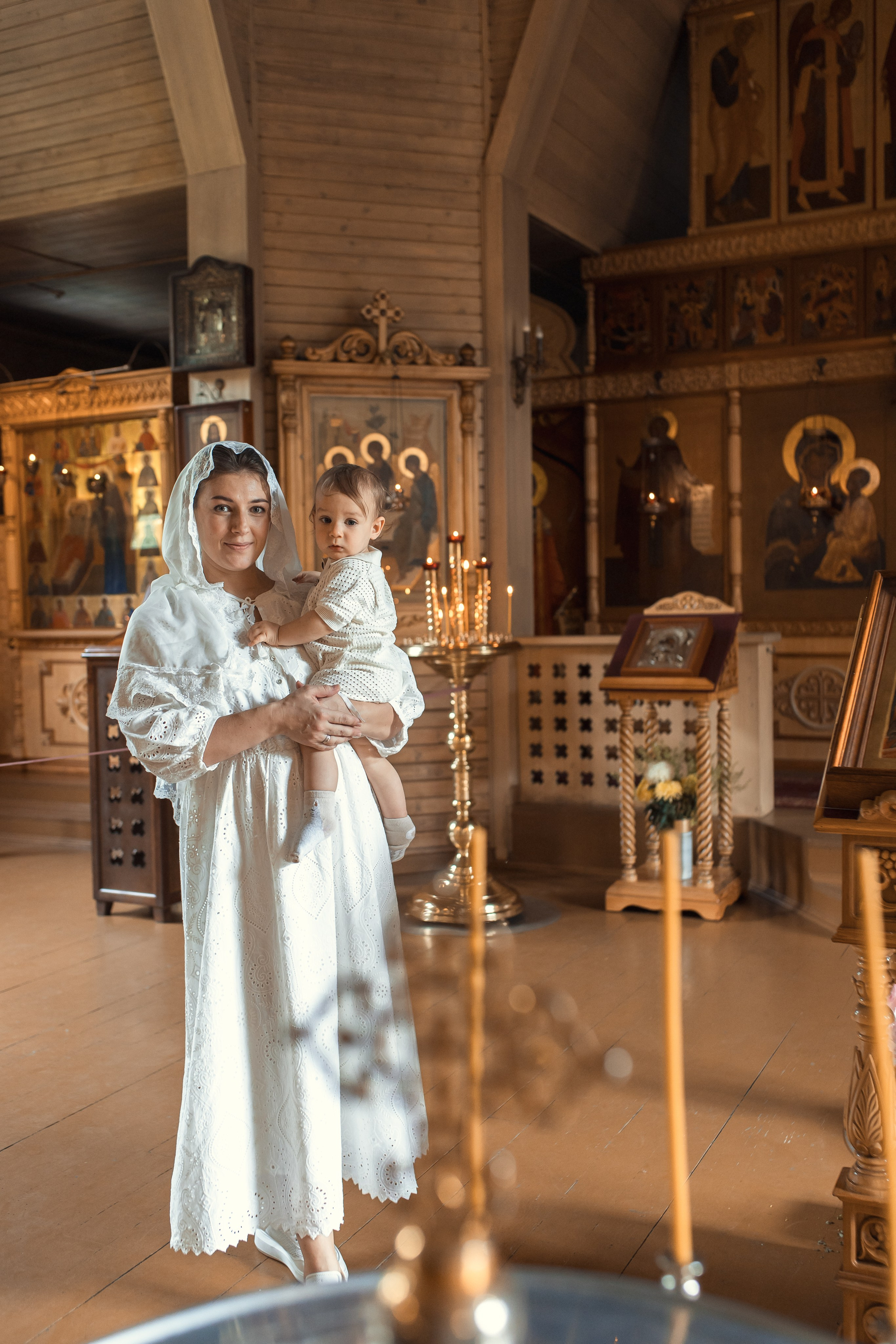 Крещение в Храме Святителя Николая у Соломенной сторожки. Профессиональный фотограф в Москве и Мо Мария Шантарёва