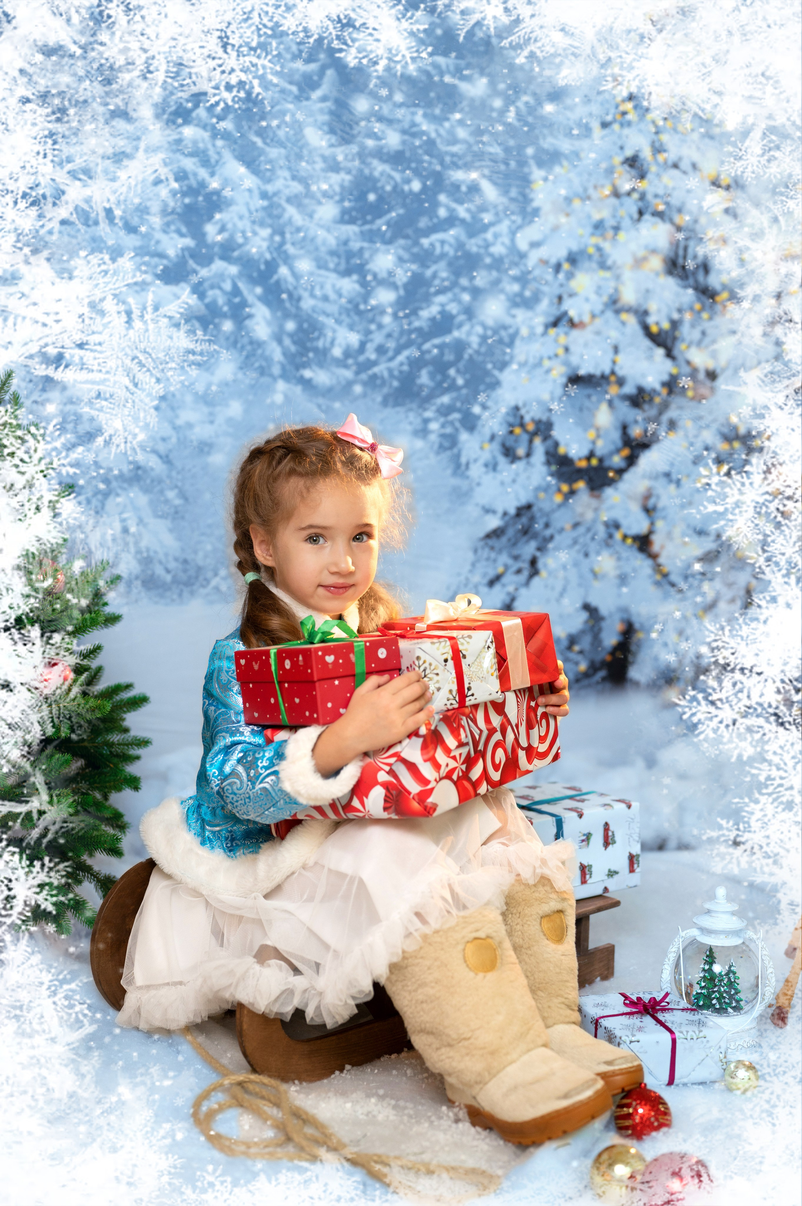 Новый год 2024 «Снежный». Фотограф новорожденных, семейный детский в Тюмени Татьяна Морозова