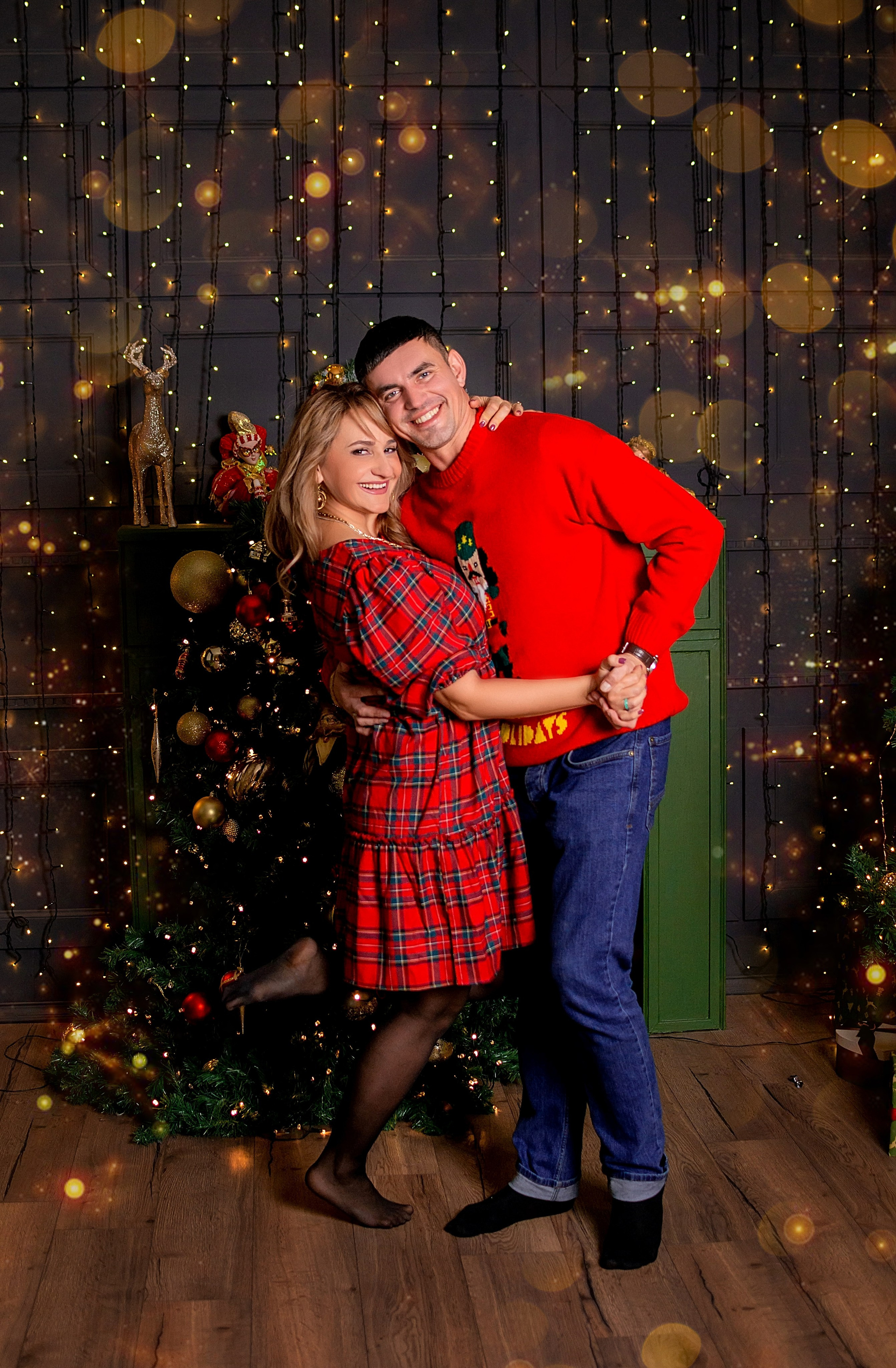 Новогодняя семейная фотосессия в Краснодаре 2023-2024. Фотограф новорожденных Краснодар Малышенко Надежда