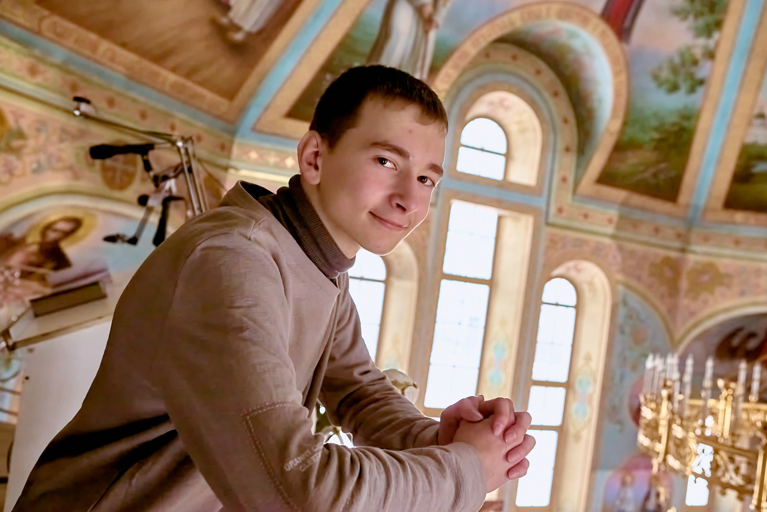 На клиросе в Храме преп. Серафима Саровского.