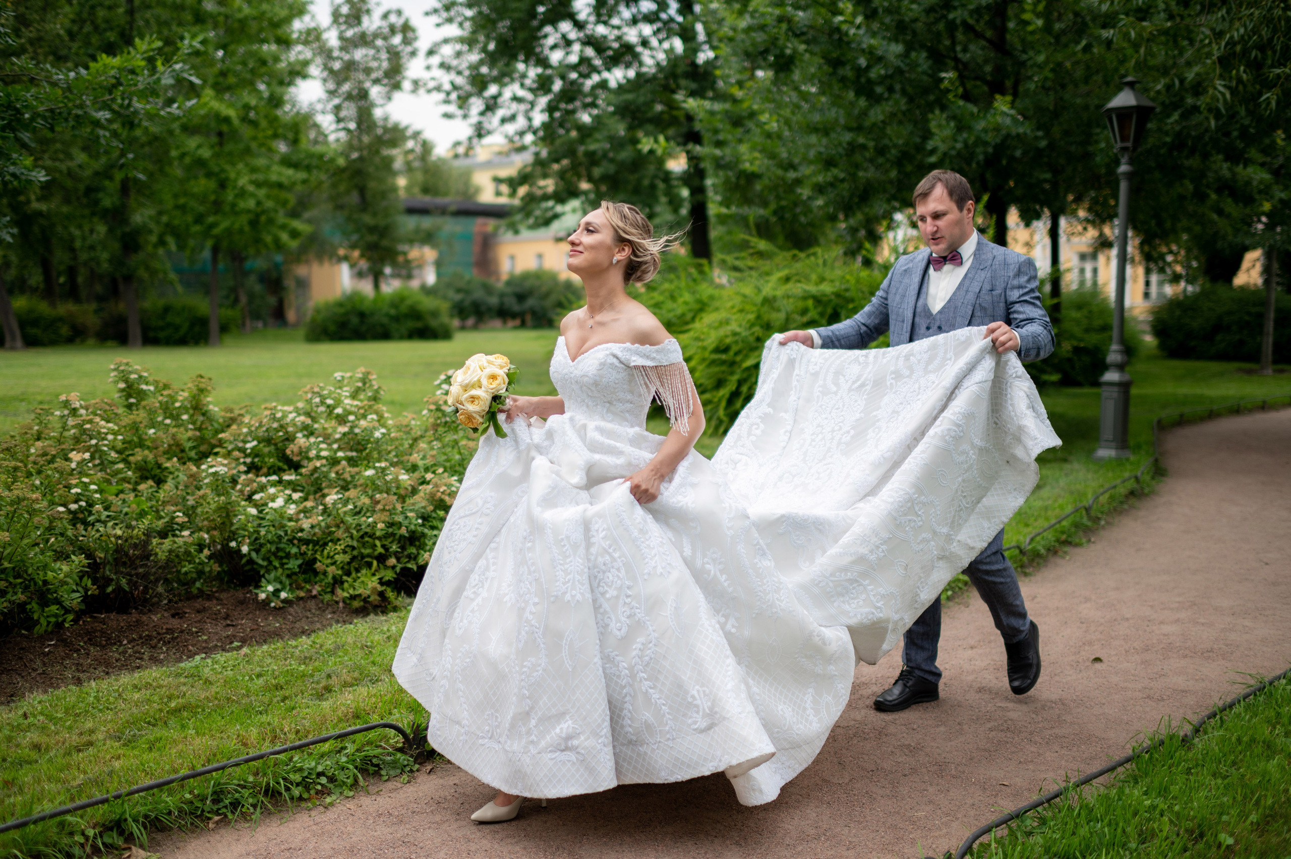 Анастасия и Игорь (фотосессия во Втором Дворце Бракосочетания, Польский сад, здание городской Ратуши). Портретный, семейный и свадебный фотограф в Санкт-Петербурге и в Пушкине Ширяев Денис