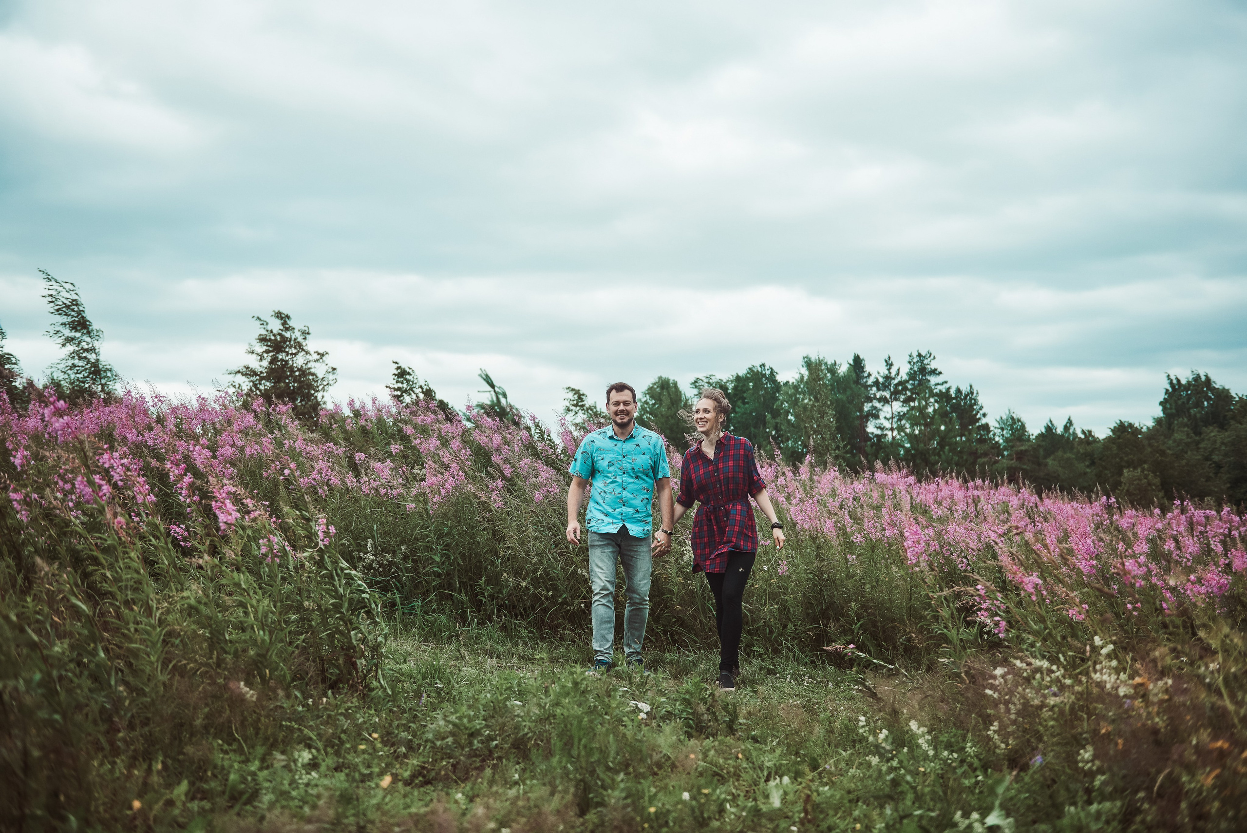 Александра и Вячеслав (фотосессия Love story на природе). Портретный, семейный и свадебный фотограф в Санкт-Петербурге и в Пушкине Ширяев Денис