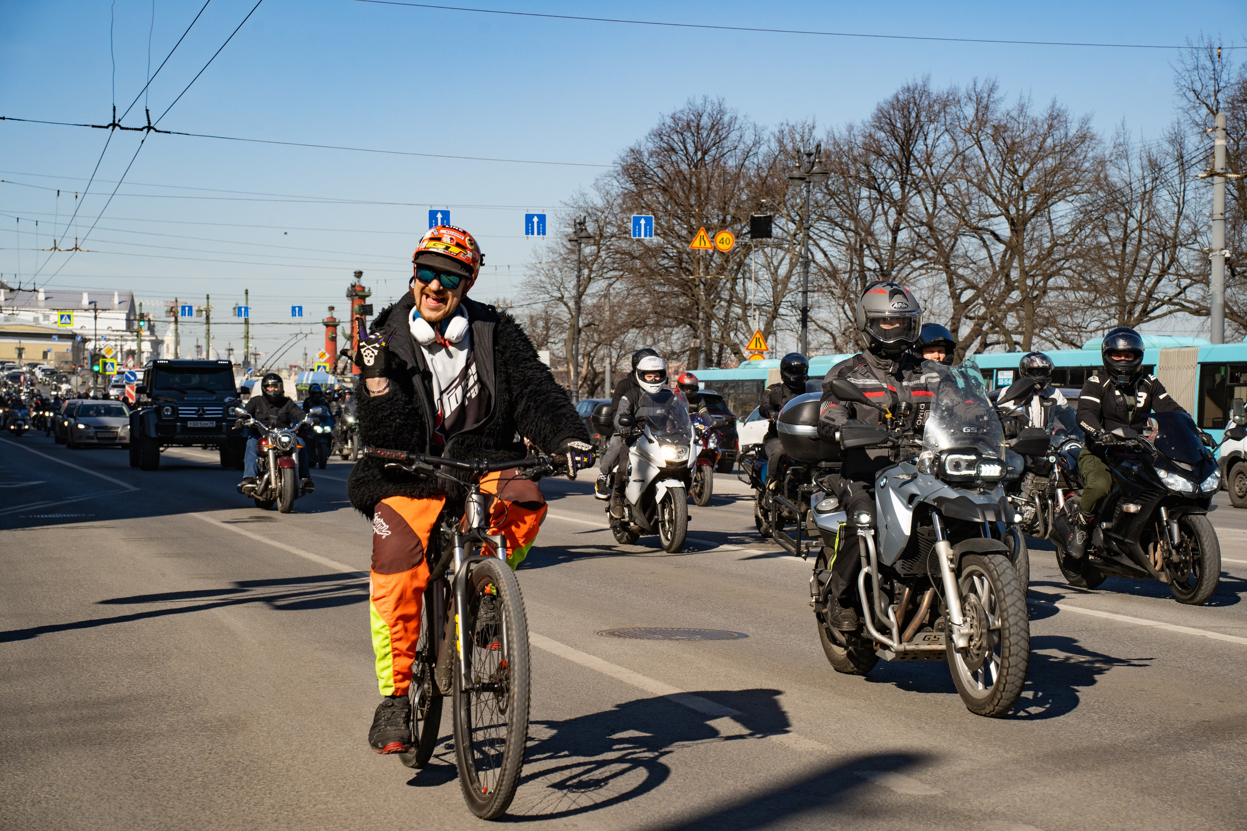 Весенний прохват мотоклуба Normans Riders MC. Концертный и репортажный фотограф в Санкт-Петербурге Слава Пахомов