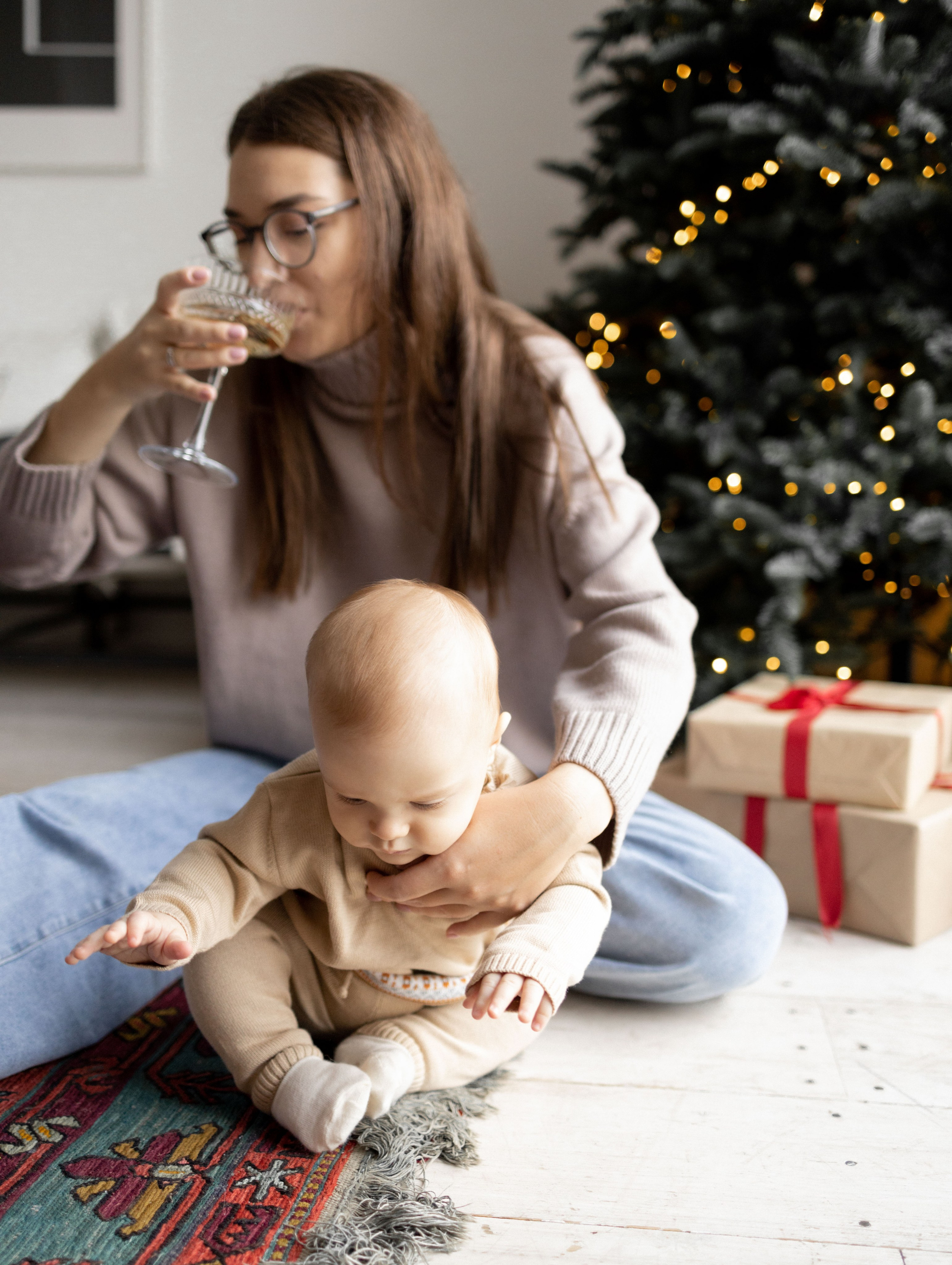 Новый год Давид, Лена, Леван. Фотограф Дарья Соколовская