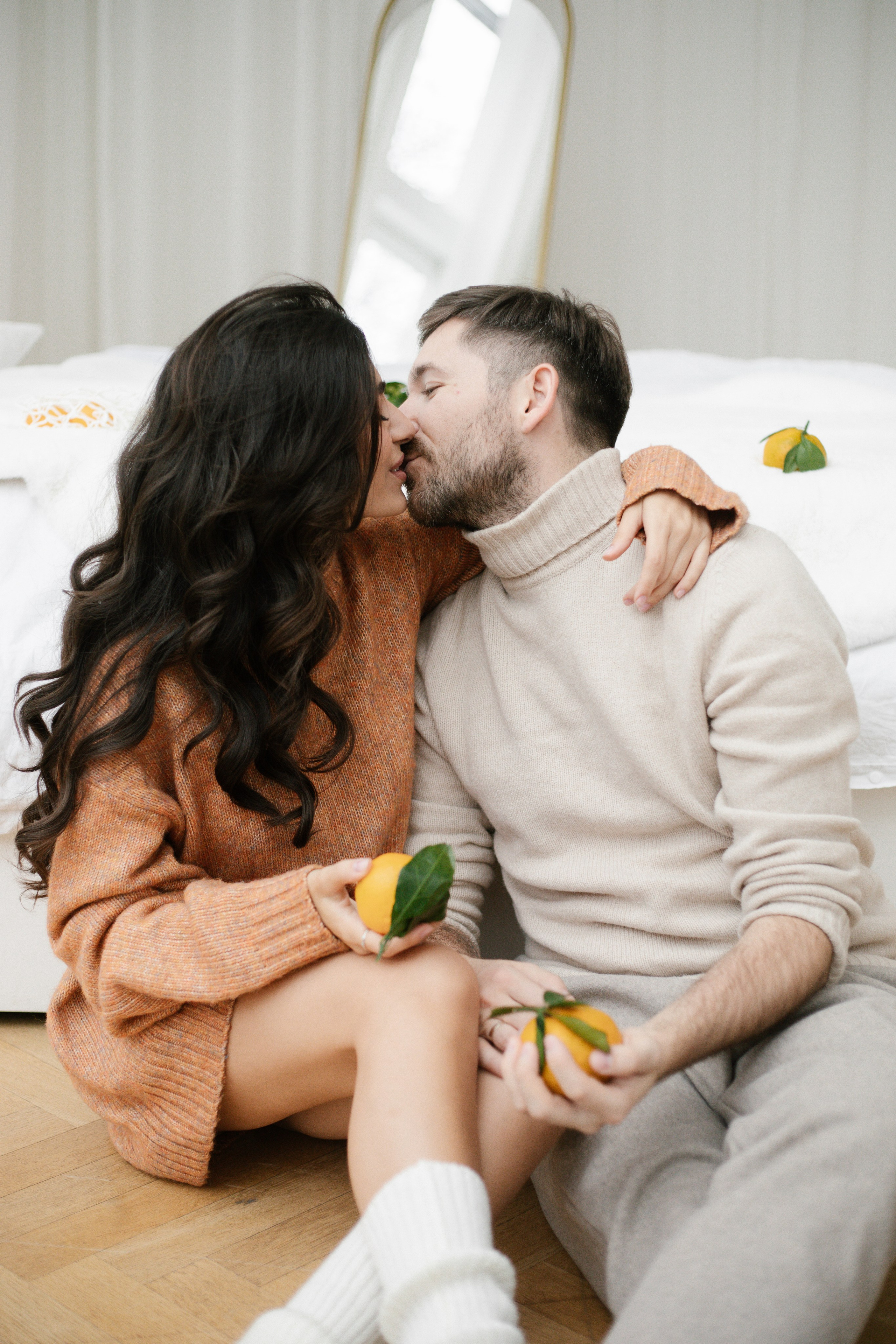 Новогодняя фотосессия для пары. Свадебный и семейный фотограф Анастасия Романова в Москве и Московской области