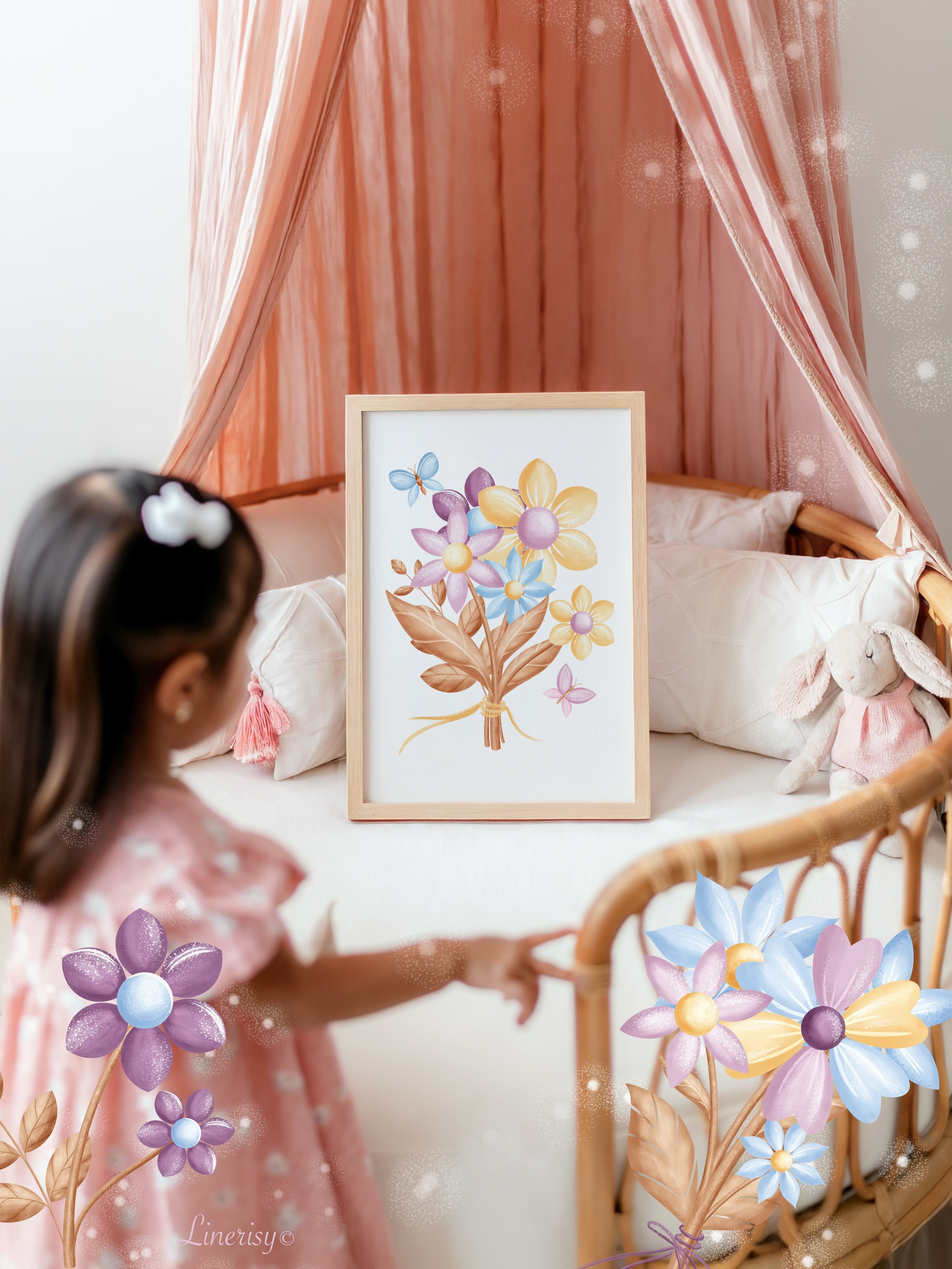 Коллекция «Весна» — графические элементы, иллюстрации, бесшовные паттерны, рамки и бордюры. Художник-иллюстратор Евгения Бекренёва