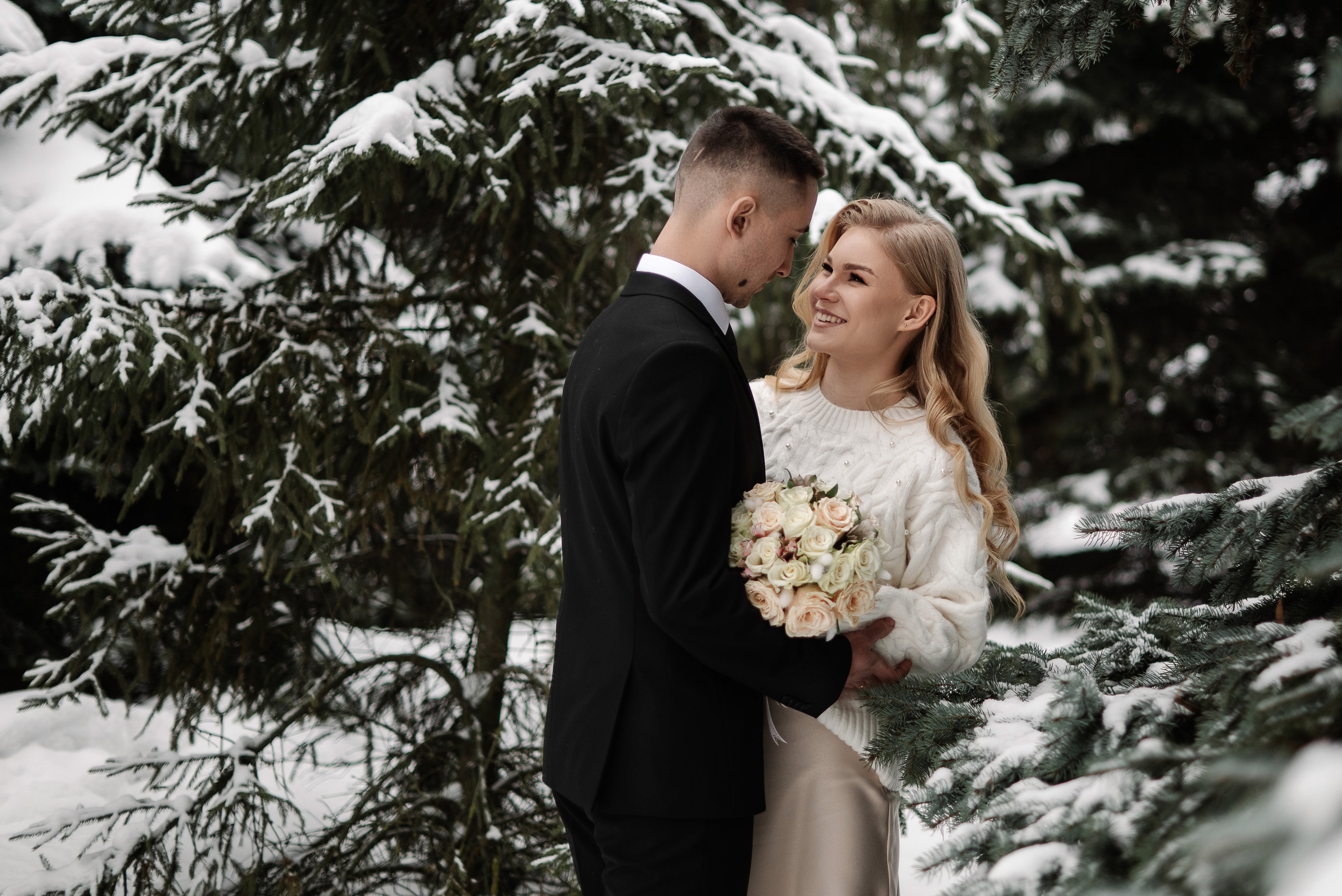Александра и Алексей, роспись и прогулка зимой. Свадебный и портретный фотограф в Липецке Юлия Свит