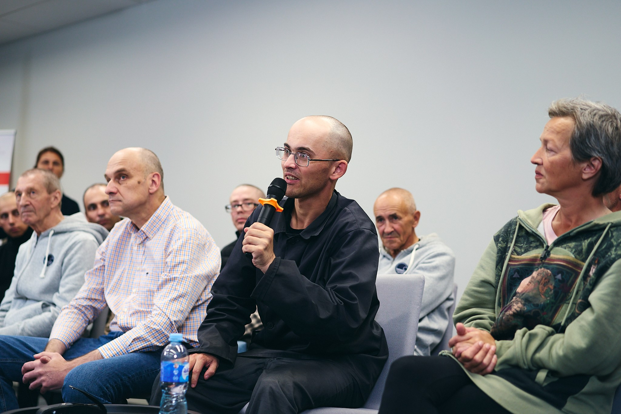 Press conference with Sviatlana Tsikhanouskaya and released political prisoners. Photographer in Vilnius