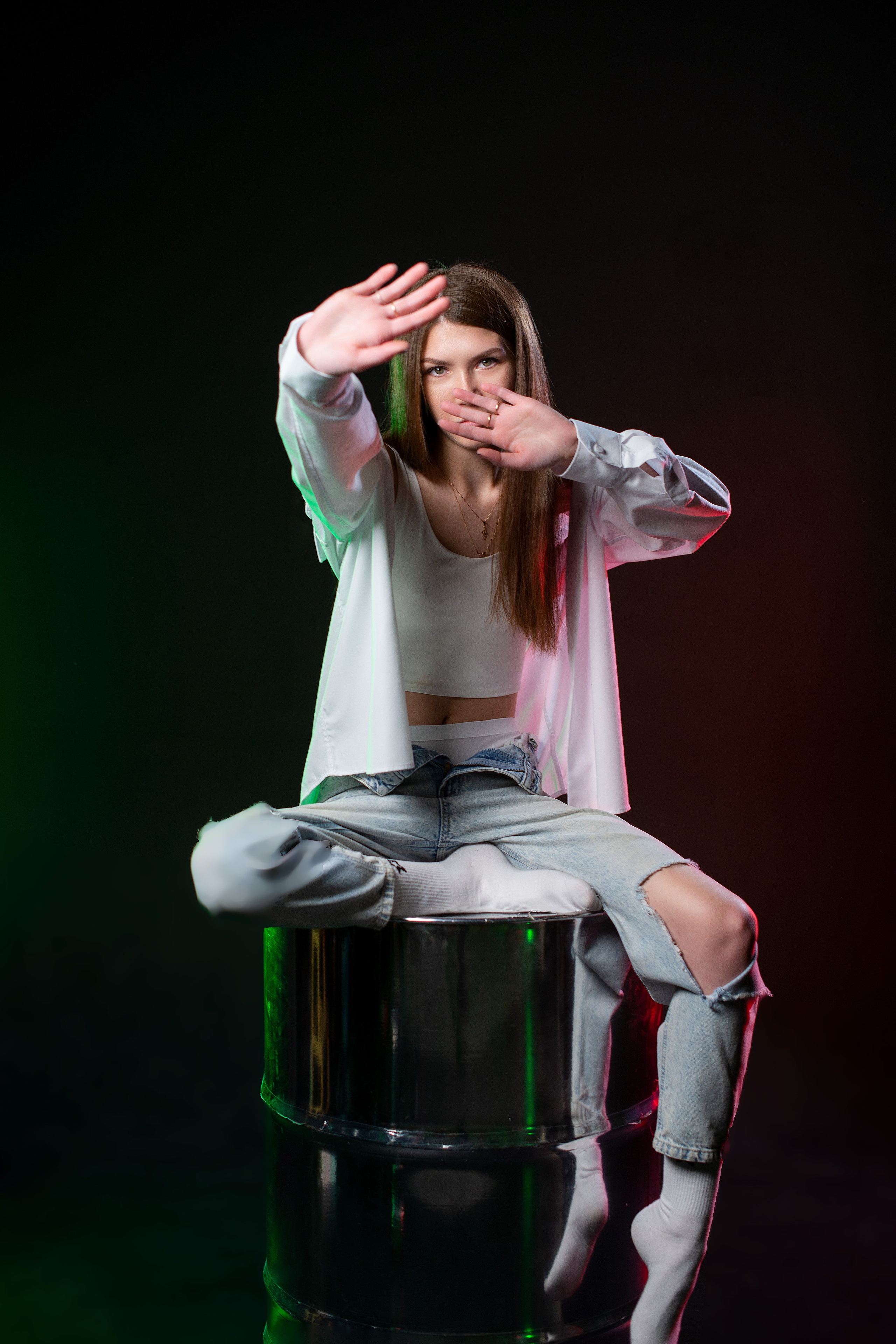 Ксения в фотостудии Black & White. Творческий фотограф Вологда