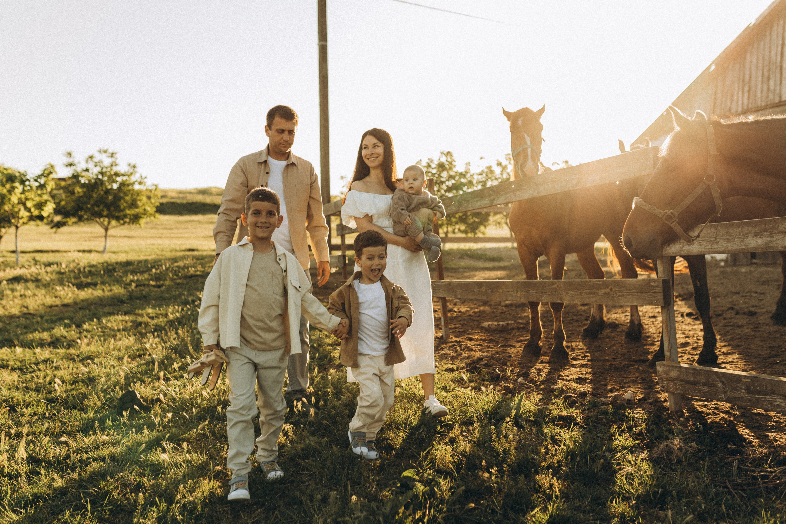 Закат на ферме. Семейный фотограф в Новороссийске и Анапе Александра Яковлева