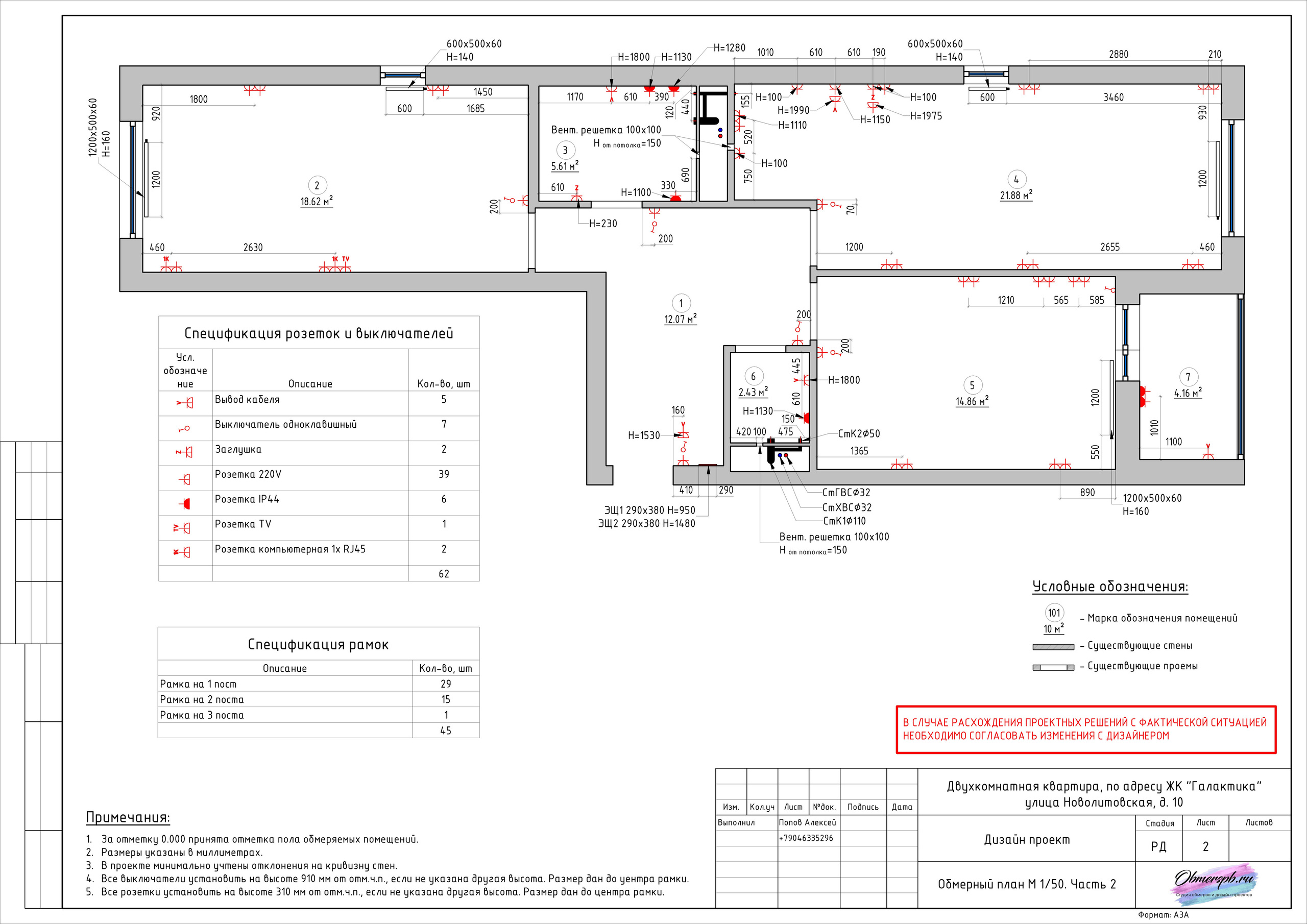 Обмеры помещений, квартир и домов в Санкт-Петербурге и Сочи