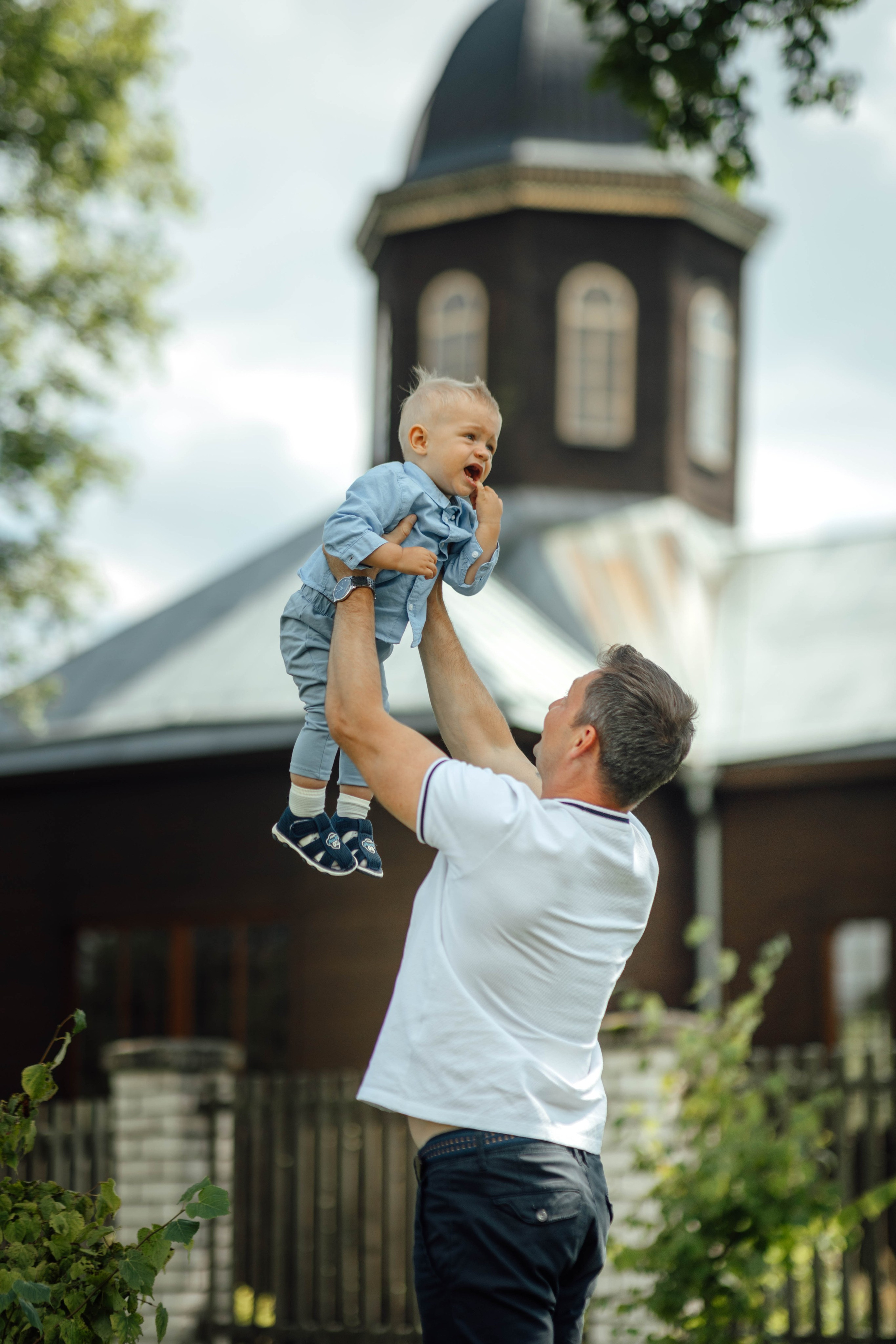 Крещение Тимофея, д. Киевец, храм Святой Троицы, август 2025