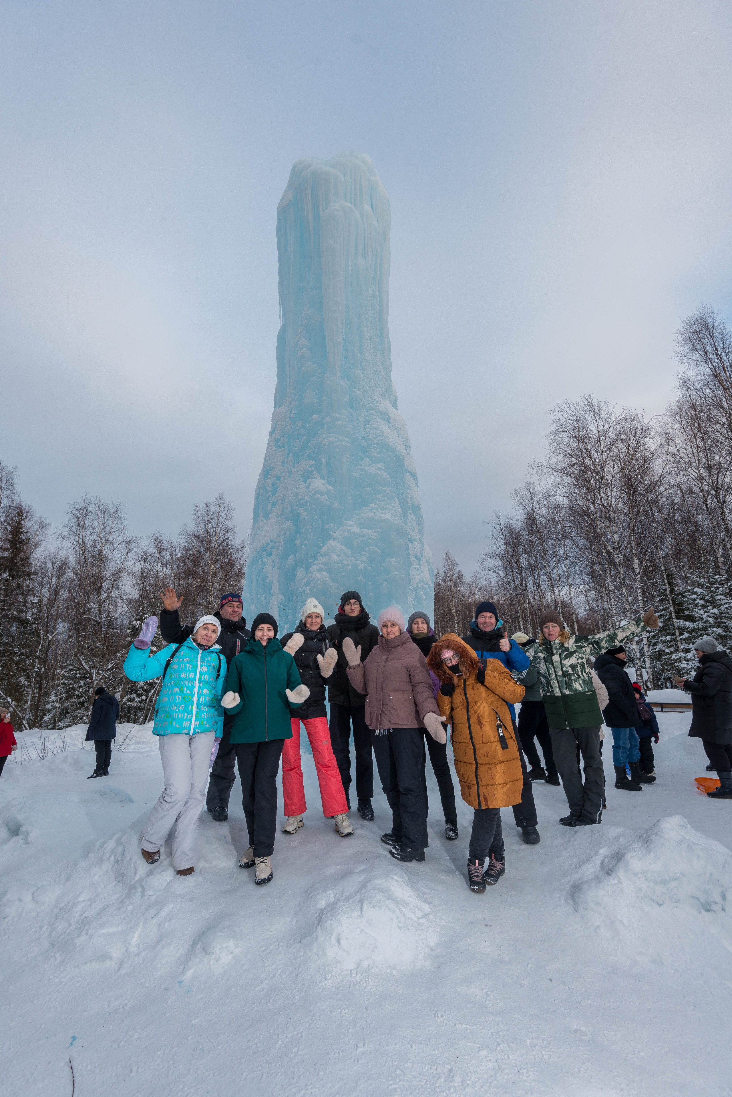 Таганай Семибратка, Парк Бажова, ледяной фонтан 06.01.2024. Свадебный фотограф на Урале Виктор Соколов