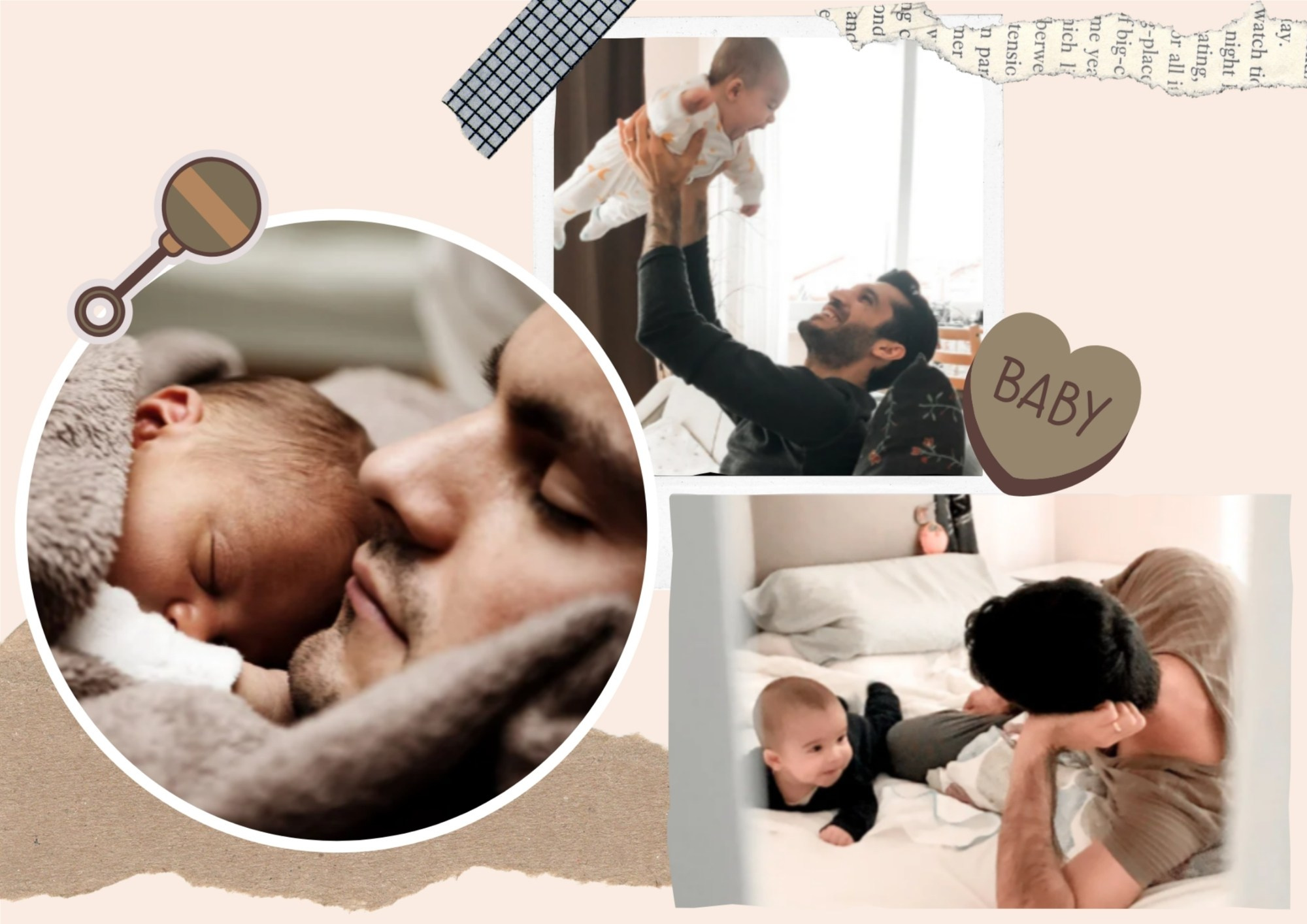 трогательные фото папы с младенцем дома