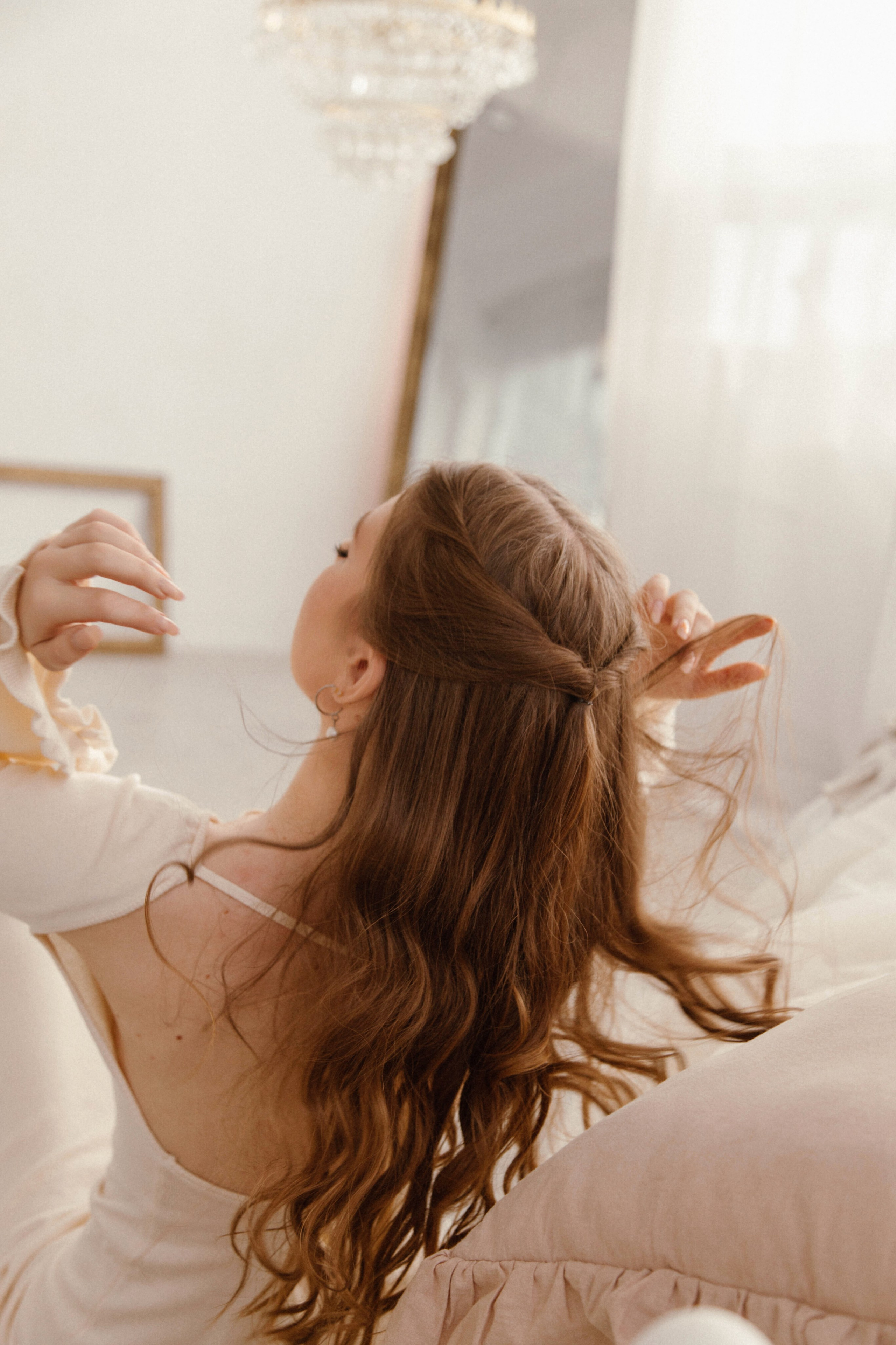 Марина. Фотосессия в студии, винтаж, женская съемка. Фотограф Ксения Третьякова, Санкт-Петербург