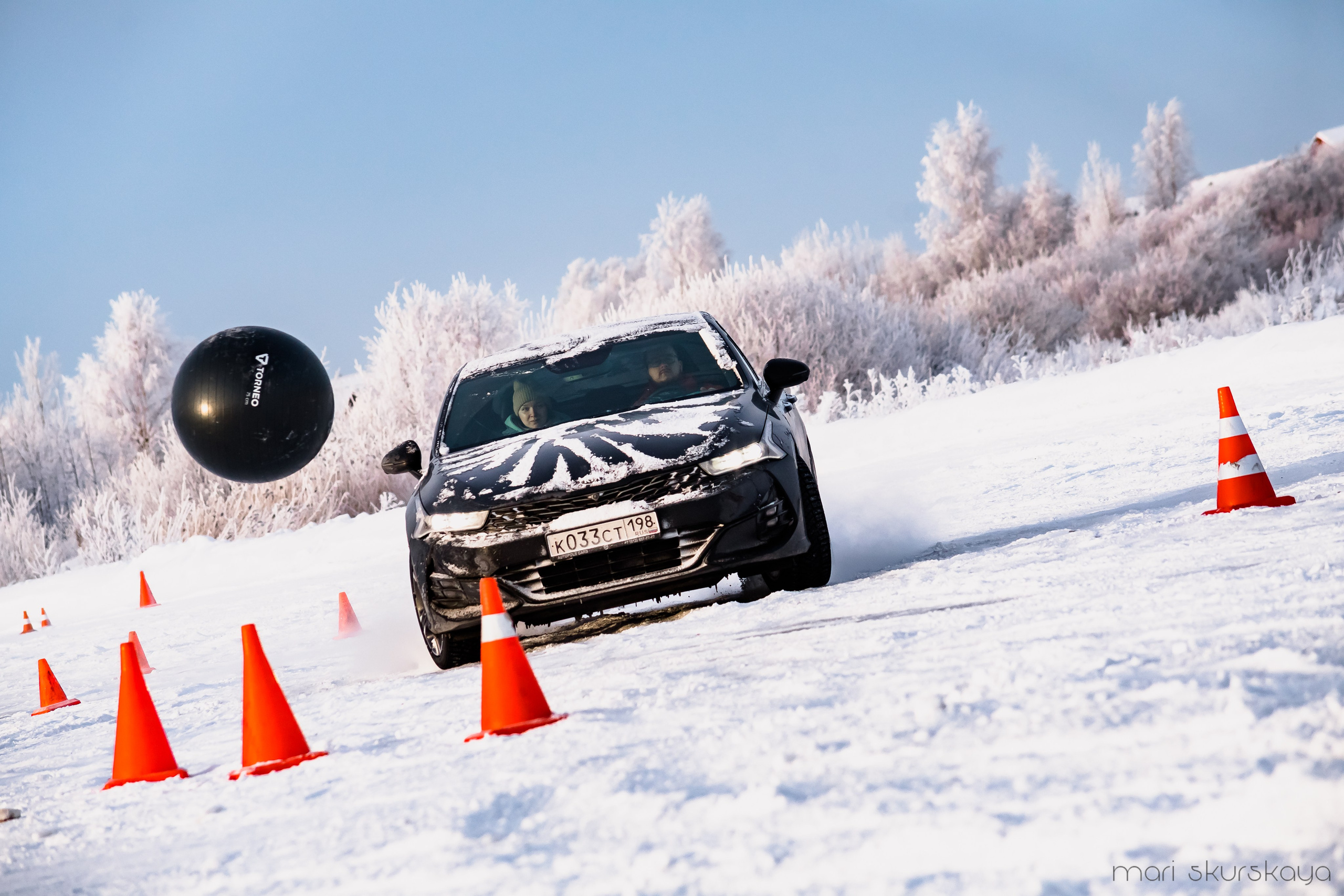 Контраварийная практика вождения автомобиля. Мотофотограф в Санкт-Петербурге Мария Скурская